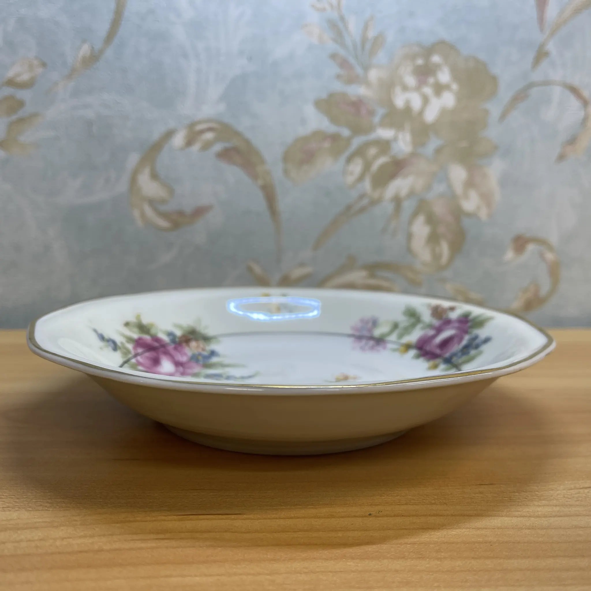【アンティーク】 スーププレート (深皿) / Theodore Haviland (セオドア・アビランド) / Nosegay / 推定20C前中期 / 磁器 / フランス / ブーケ, 金彩