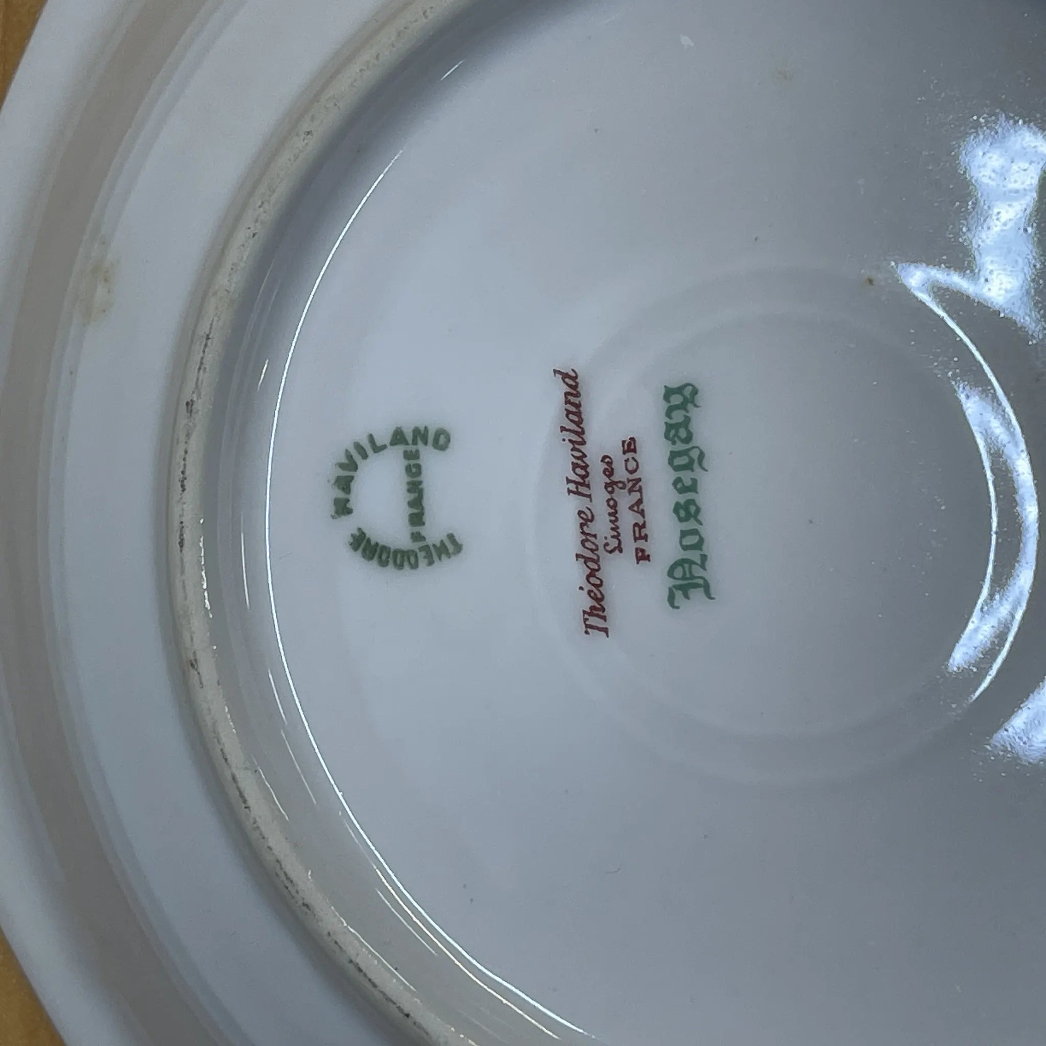 【アンティーク】 スーププレート (深皿) / Theodore Haviland (セオドア・アビランド) / Nosegay / 推定20C前中期 / 磁器 / フランス / ブーケ, 金彩