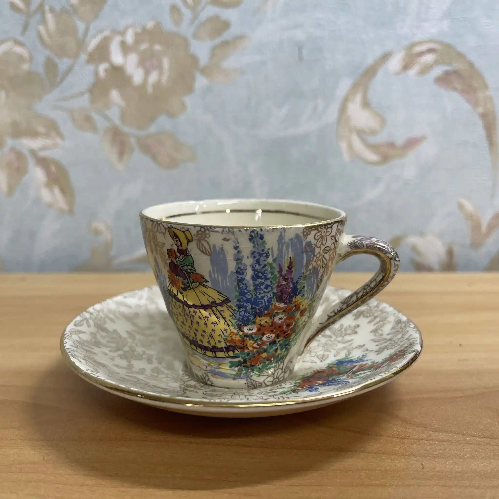 【ビンテージ】 カップ&ソーサー2P / Empire Porcelain / 推定20C中期 / 陶器 / イギリス / チンツ