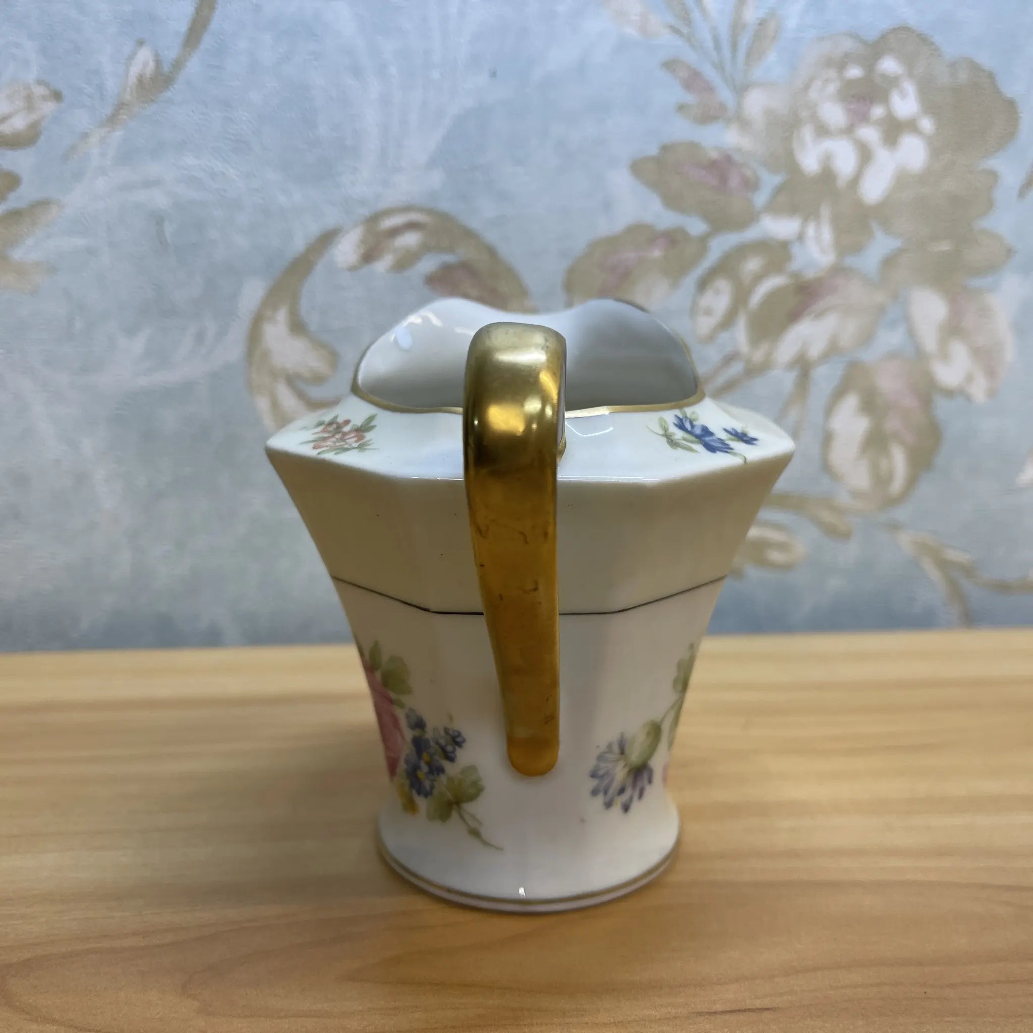 【アンティーク】 クリーマー (ミルクピッチャー) / Theodore Haviland (セオドア・アビランド) / Nosegay / 推定20C前中期 / 磁器 / フランス / ブーケ, 金彩