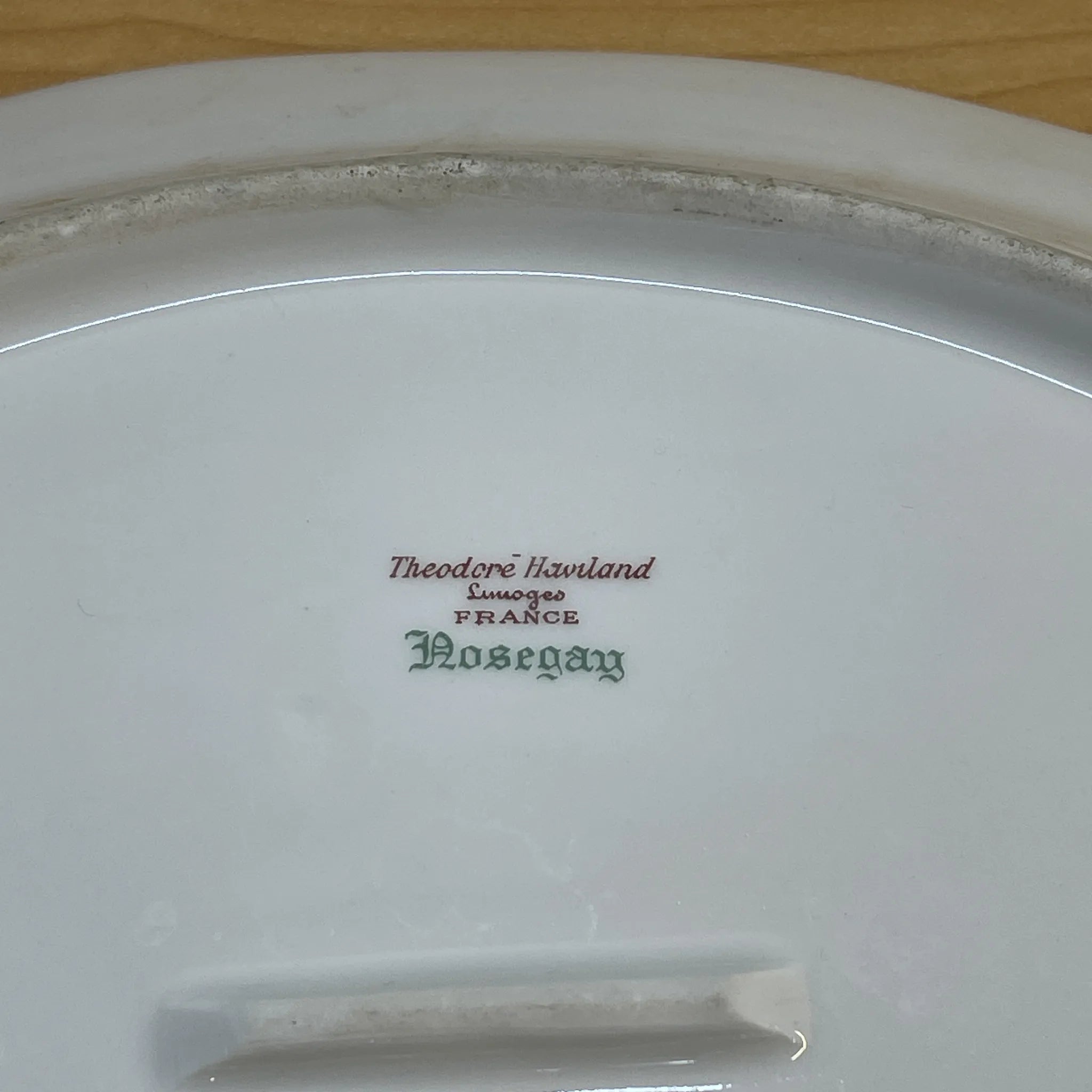 【アンティーク】 オーバルプラター (大皿) / Theodore Haviland (セオドア・アビランド) / Nosegay / 推定20C前中期 / 磁器 / フランス / ブーケ, 金彩