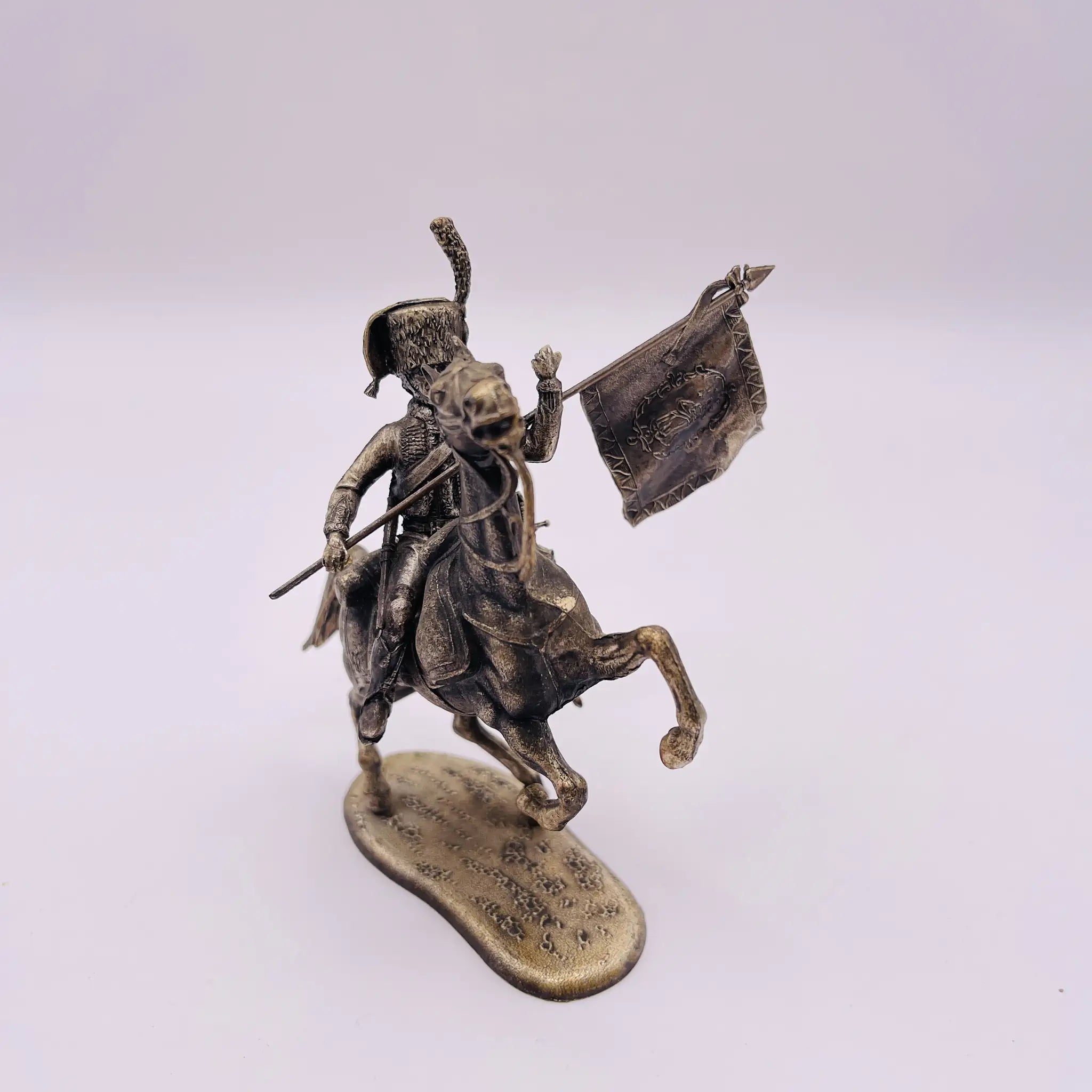 【アンティーク】 ピューター製 馬乗り兵士像 / ピューター / フランス