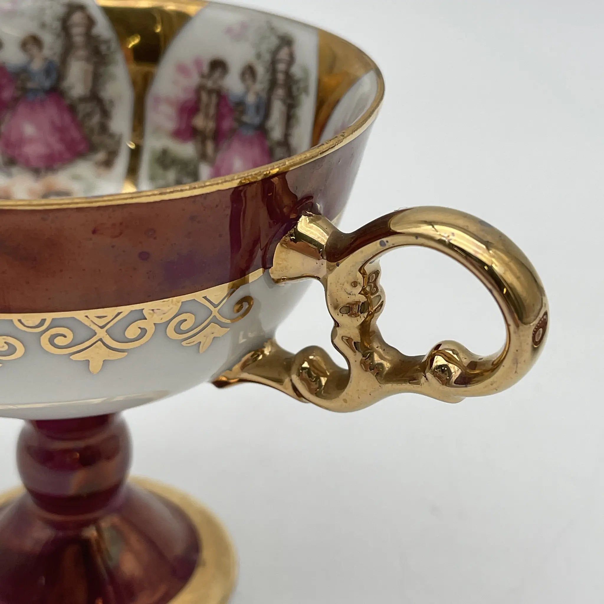 【复古】杯&碟子/大桥陶器/ Golden Fantasy /推测1950-60s /瓷器/日本/ fat galant，金彩
