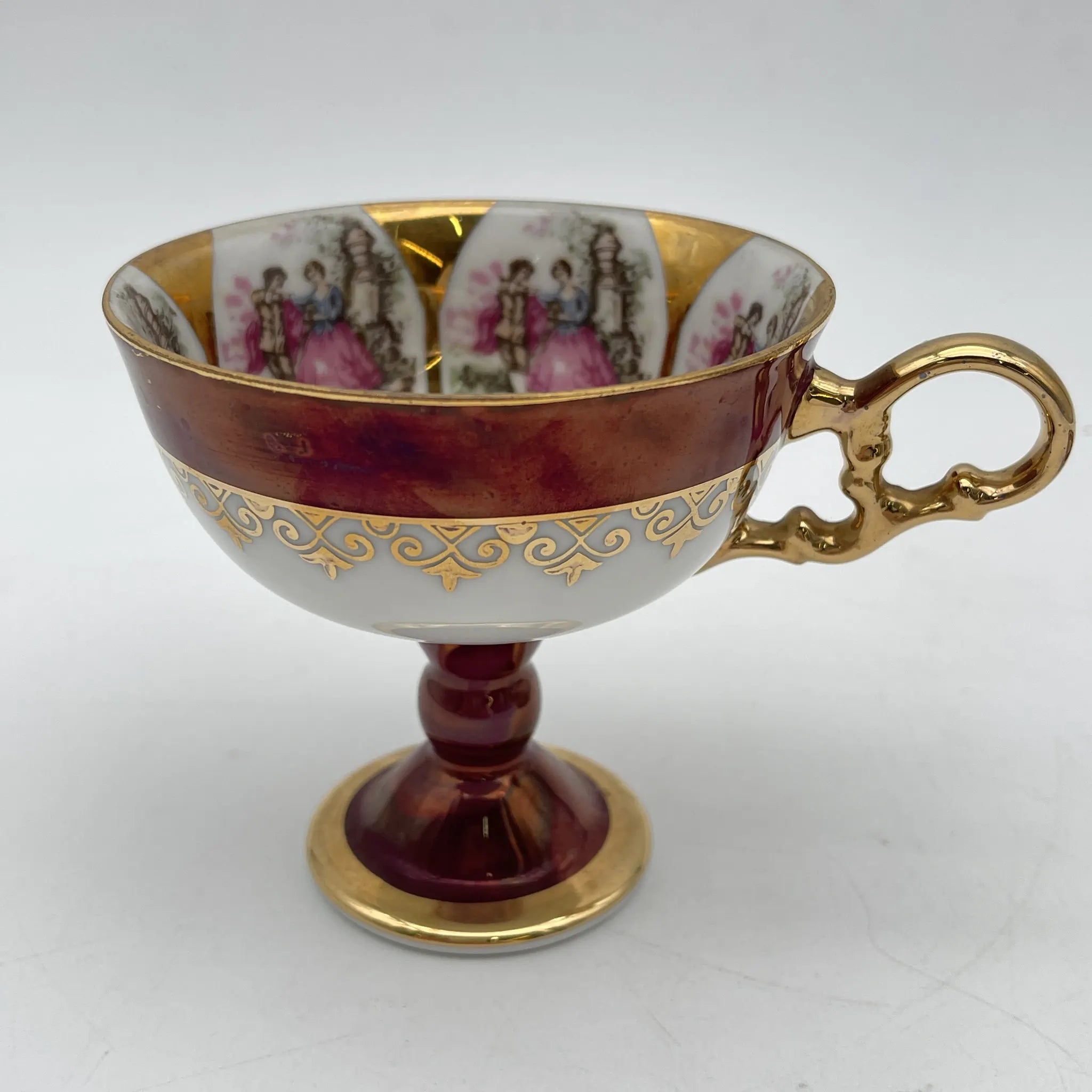 【复古】杯&碟子/大桥陶器/ Golden Fantasy /推测1950-60s /瓷器/日本/ fat galant，金彩