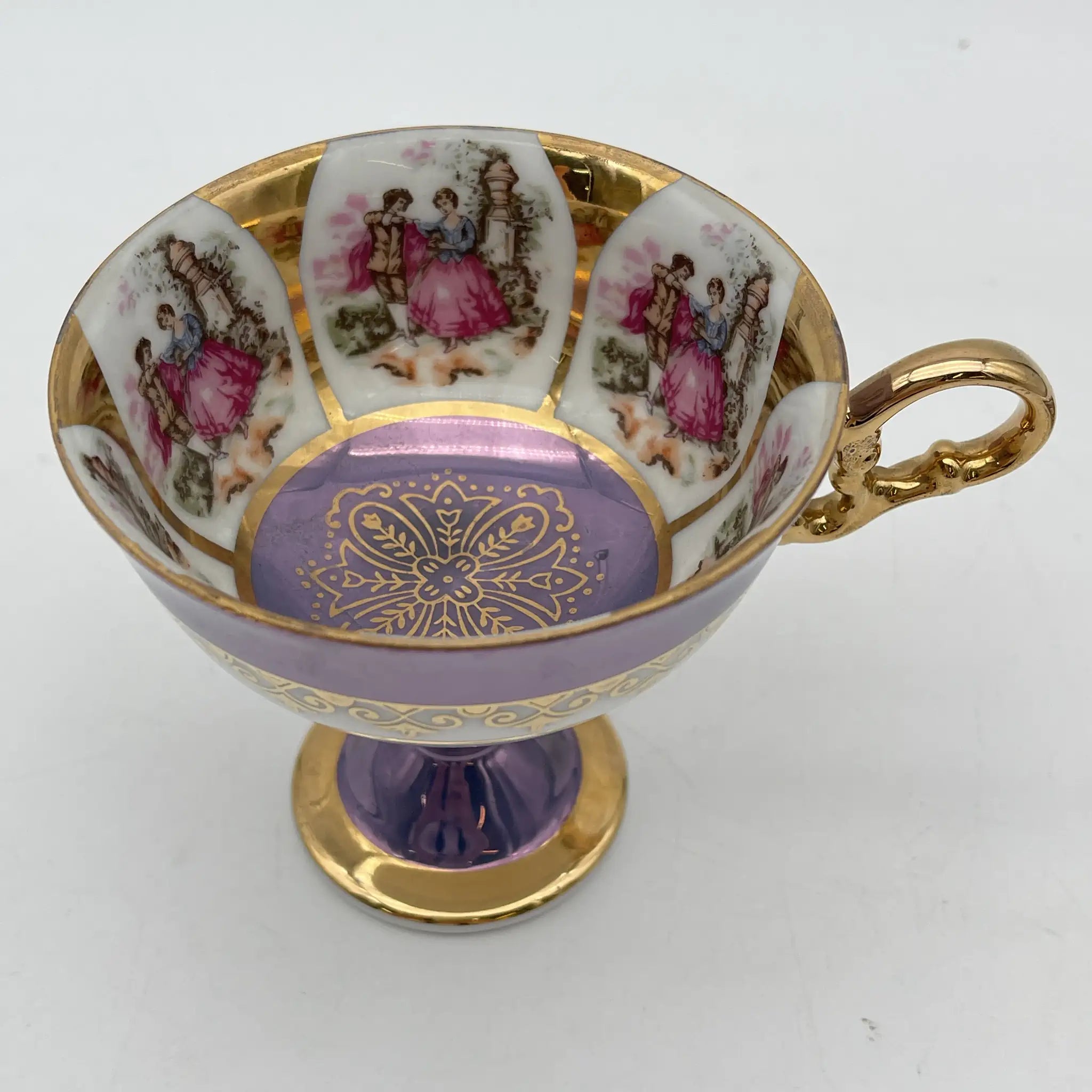 【复古】杯&碟子/大桥陶器/ Golden Fantasy /推测1950-60s /瓷器/日本/ fat galant，金彩