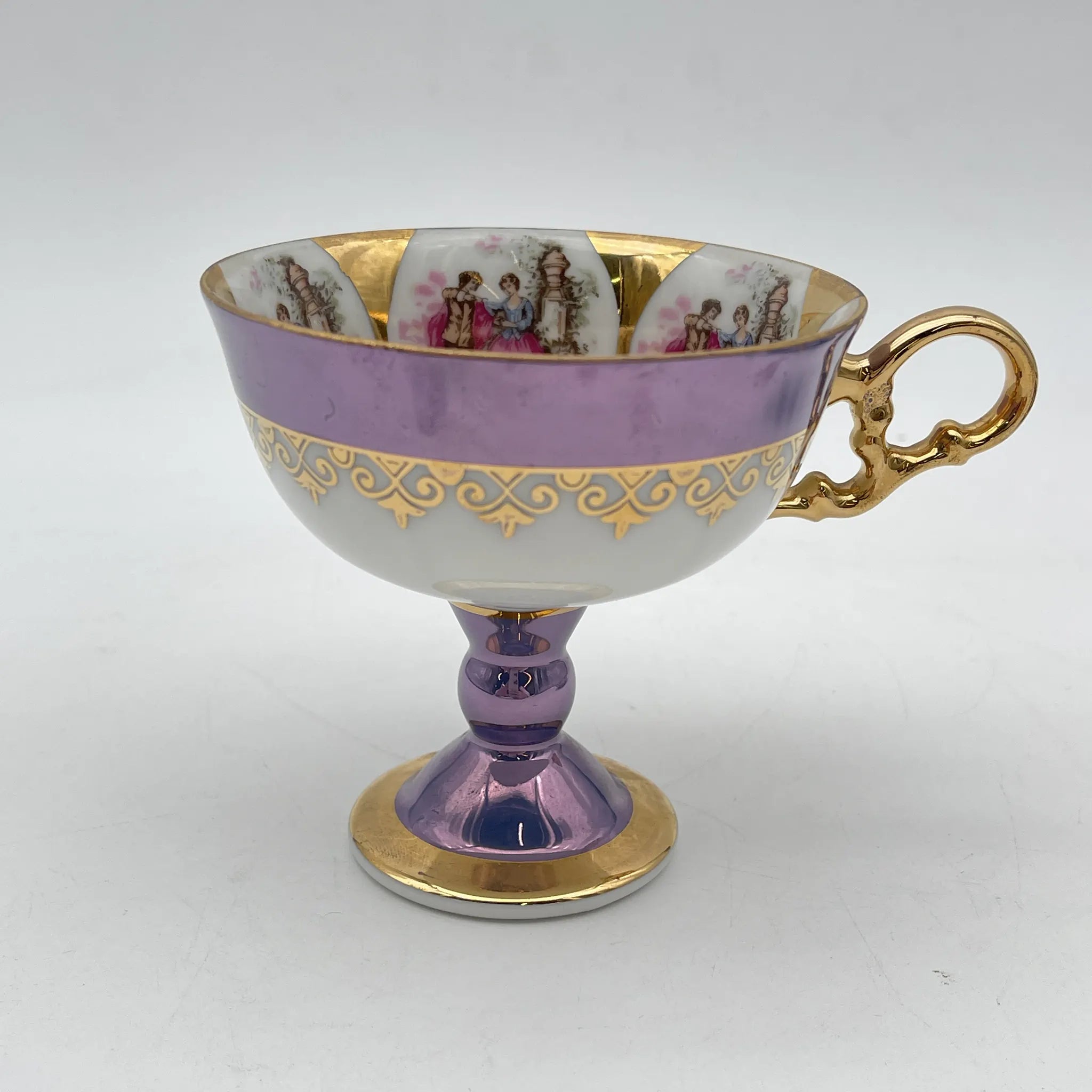 【复古】杯&碟子/大桥陶器/ Golden Fantasy /推测1950-60s /瓷器/日本/ fat galant，金彩