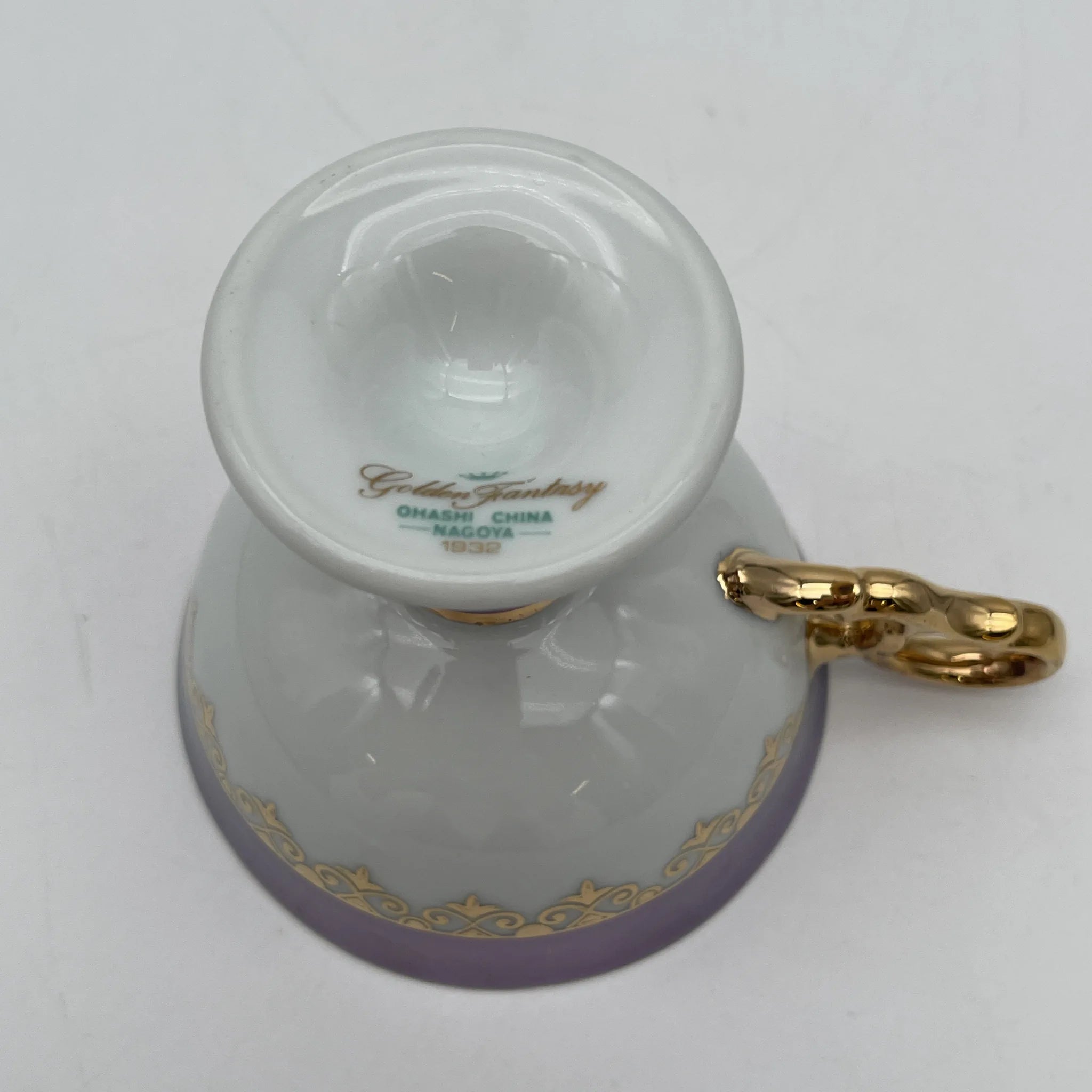【复古】杯&碟子/大桥陶器/ Golden Fantasy /推测1950-60s /瓷器/日本/ fat galant，金彩