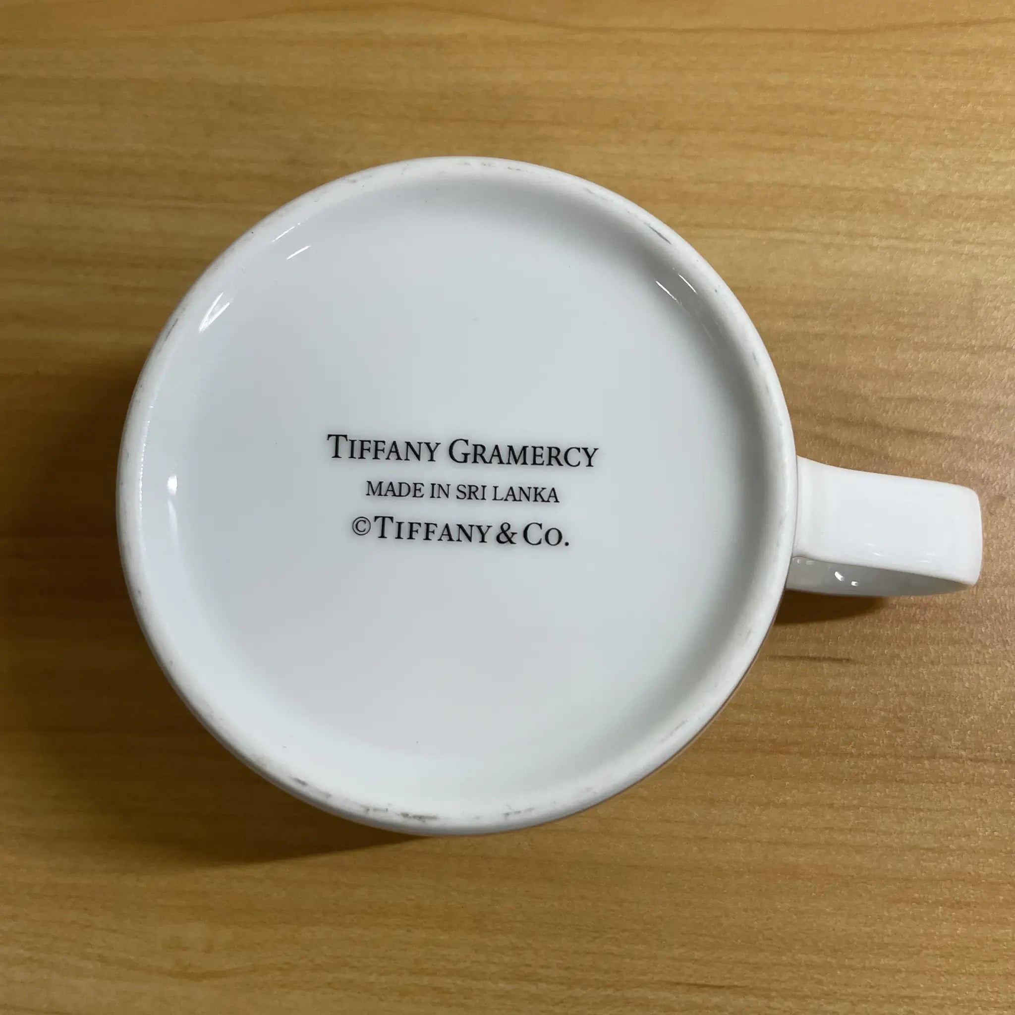 【リユース】 カップ＆ソーサー2P / Tiffany＆Co. (ティファニー) / Gramercy / 1990-2010s / 磁器 / スリランカ / 銀彩