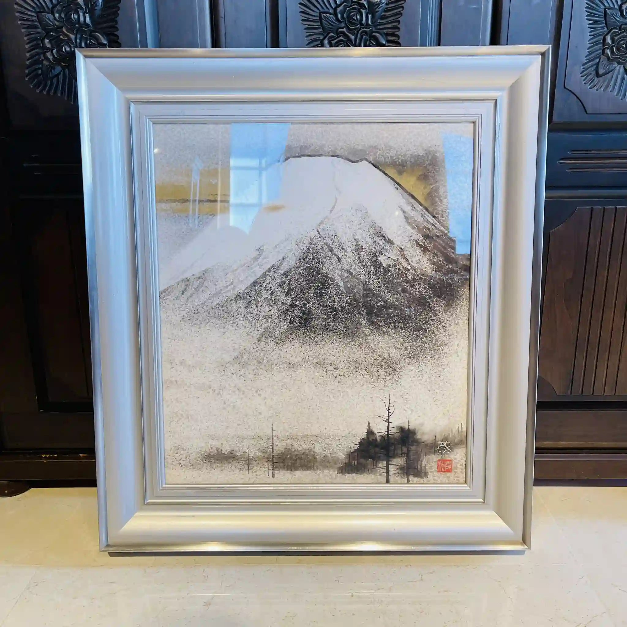 【アート/装飾品】 日本画 / 栗本茂治 / 『富士』