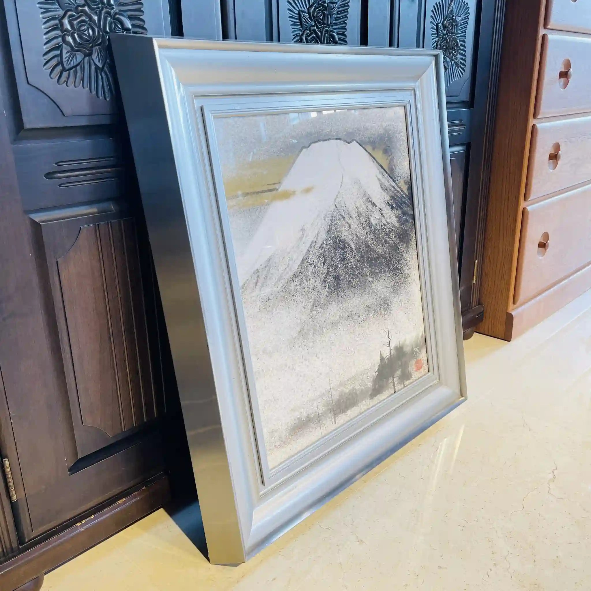 【アート/装飾品】 日本画 / 栗本茂治 / 『富士』