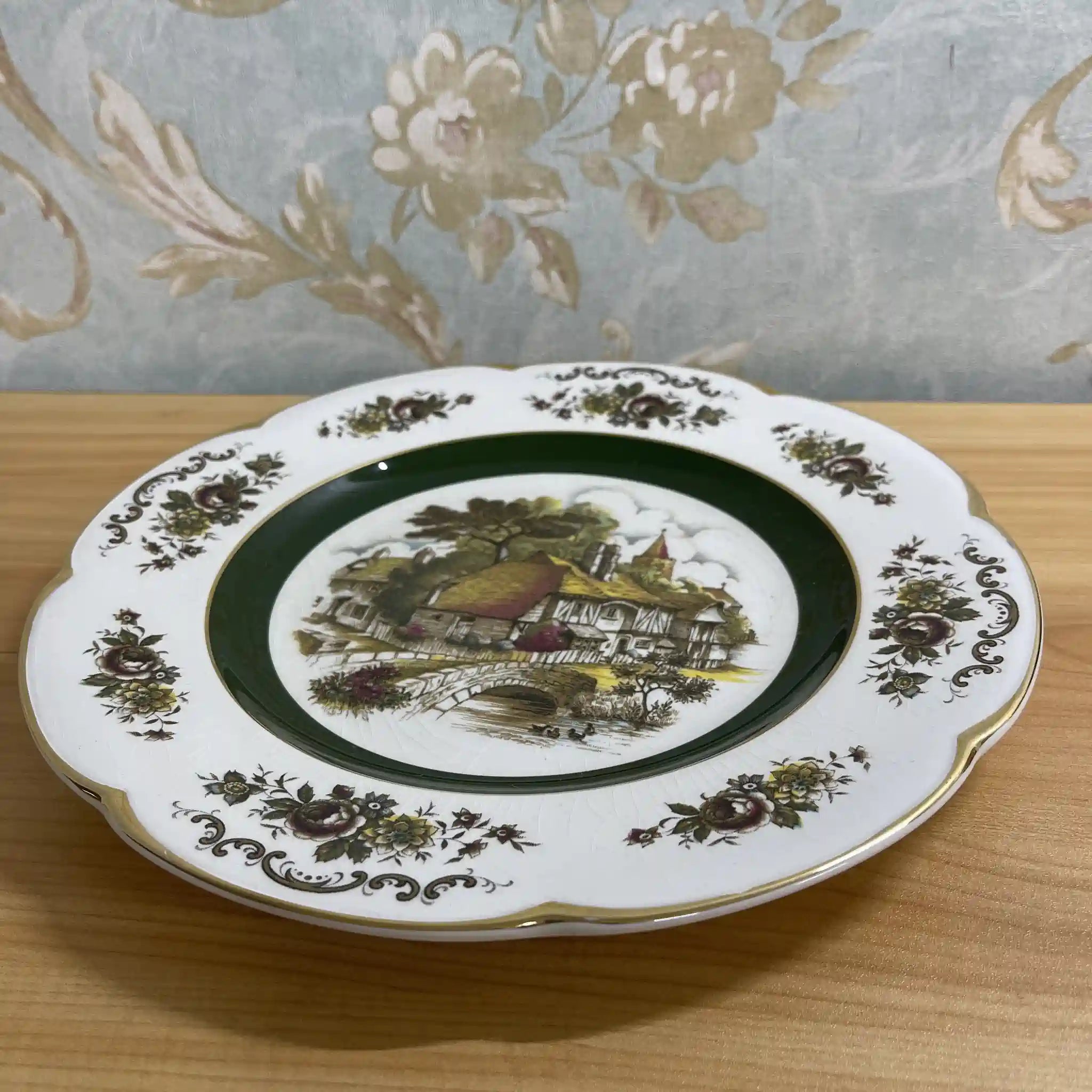 【ビンテージ】 ディナープレート (メイン皿) / Wood&Sons / 推定20C中期 / 陶器 / イギリス / 絵皿, カントリー