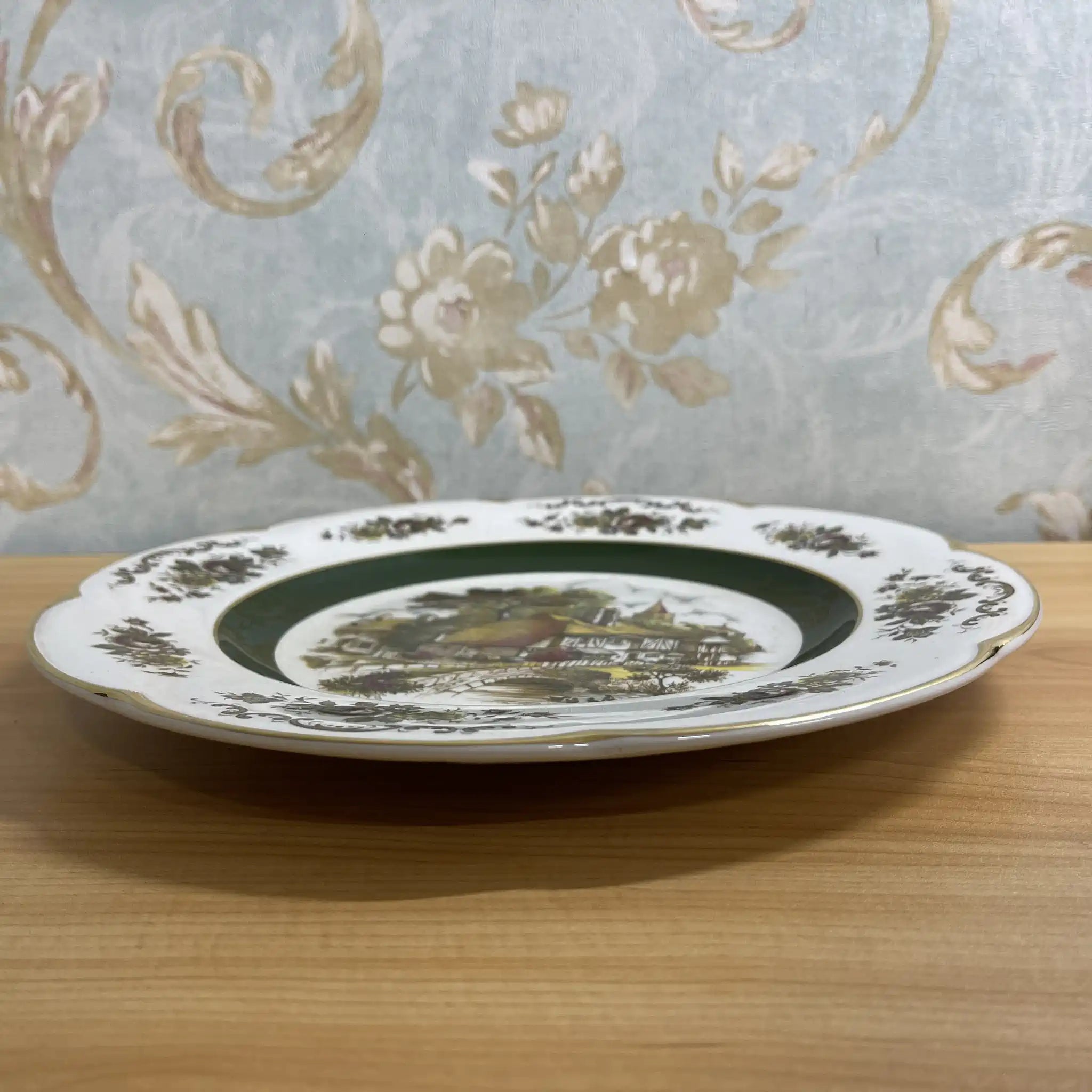 【ビンテージ】 ディナープレート (メイン皿) / Wood&Sons / 推定20C中期 / 陶器 / イギリス / 絵皿, カントリー