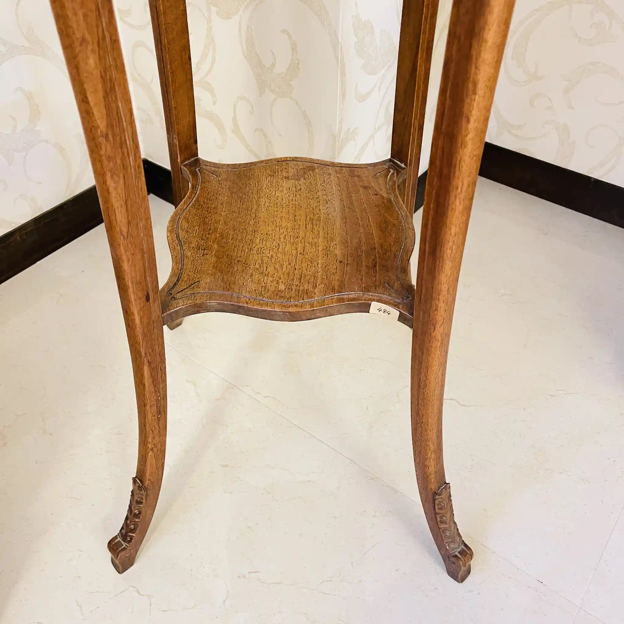 【アンティーク】 プランツスタンド / マーブルトップ / ウォールナット材 / フランス