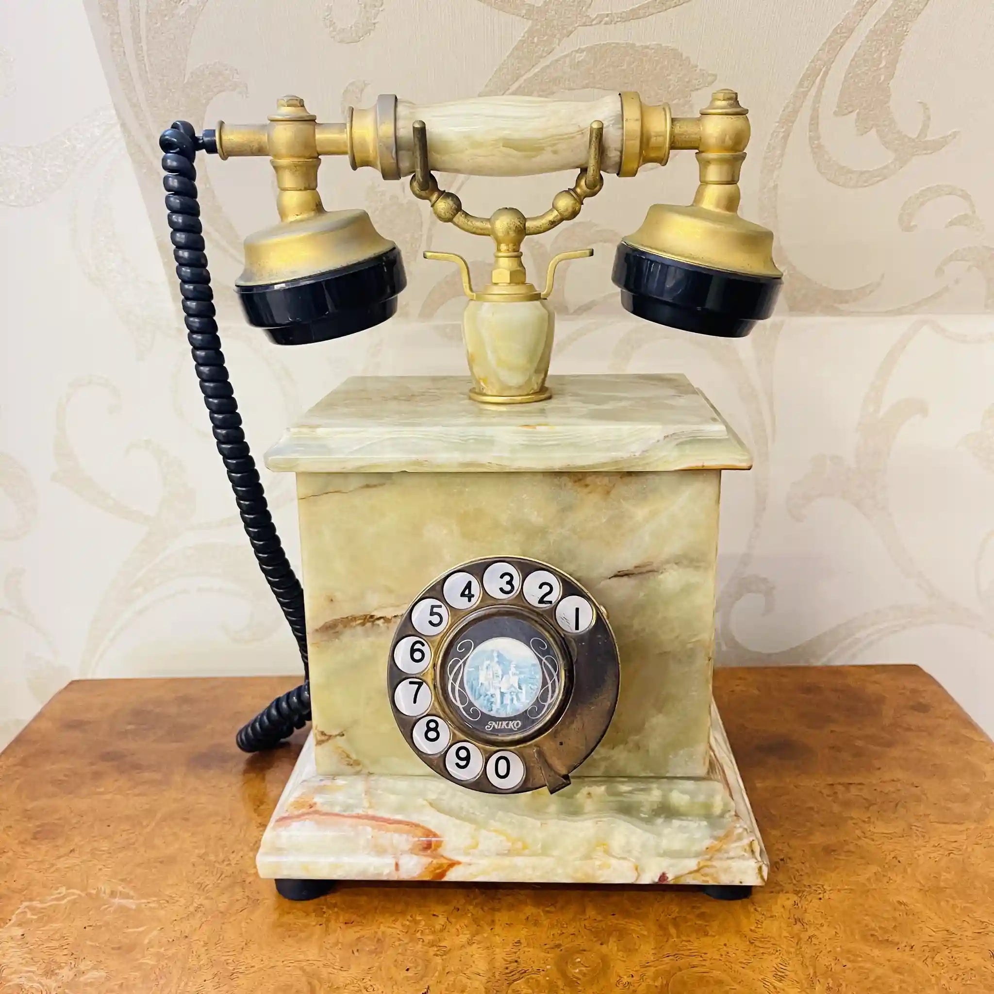 【リユース】 ダイヤル式電話機 / 日興電機製作所 / 大理石