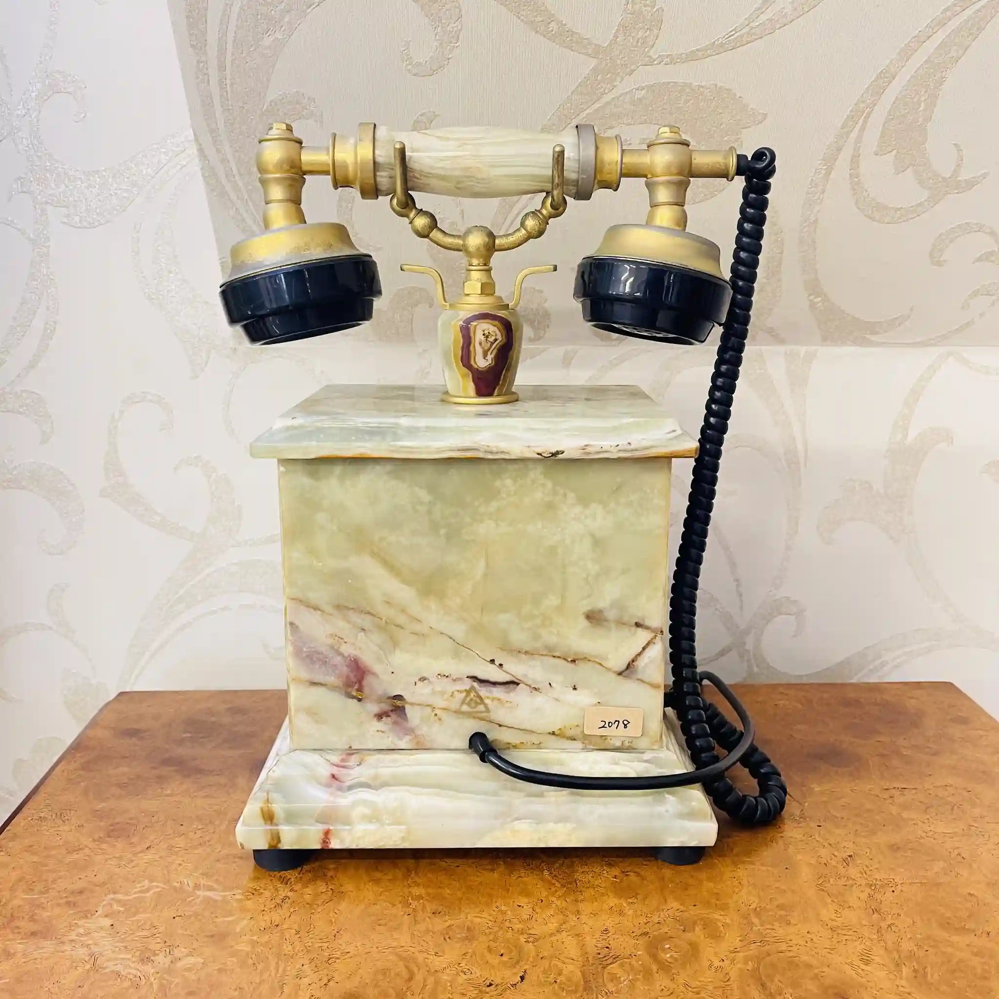 【リユース】 ダイヤル式電話機 / 日興電機製作所 / 大理石