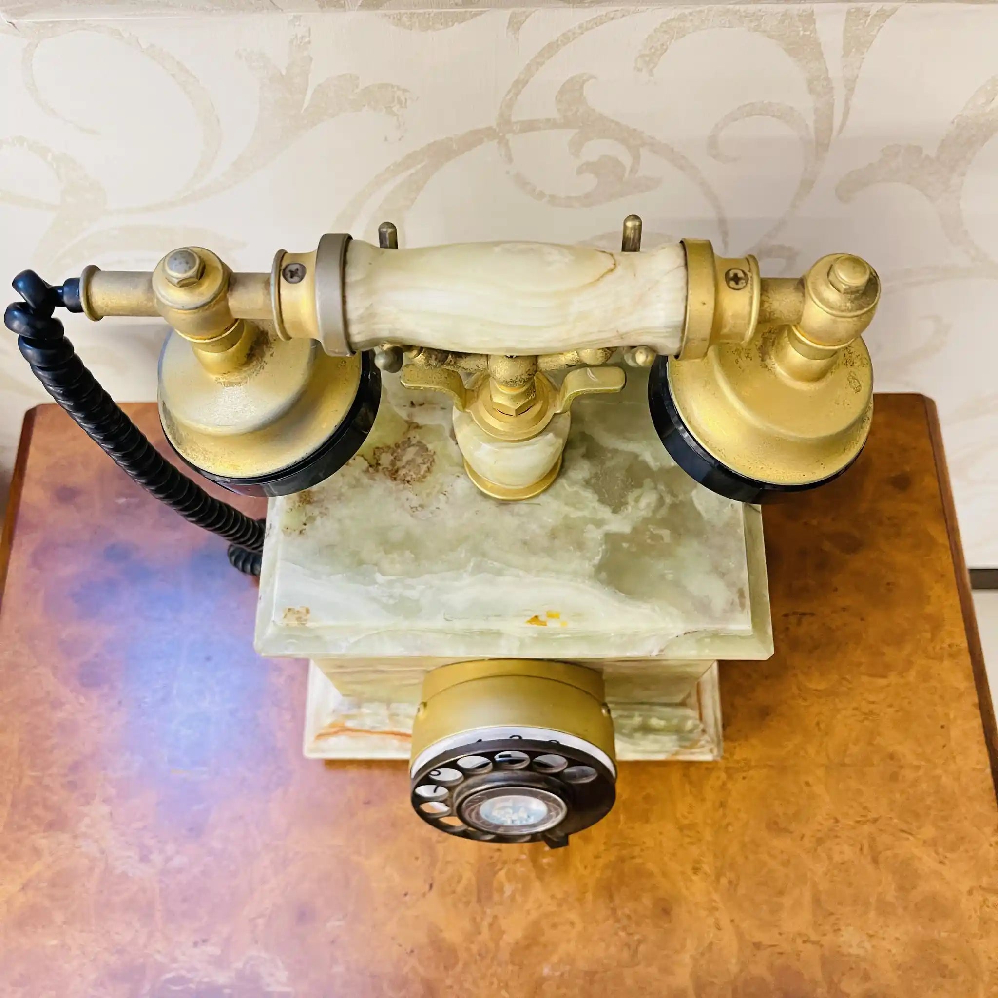【リユース】 ダイヤル式電話機 / 日興電機製作所 / 大理石