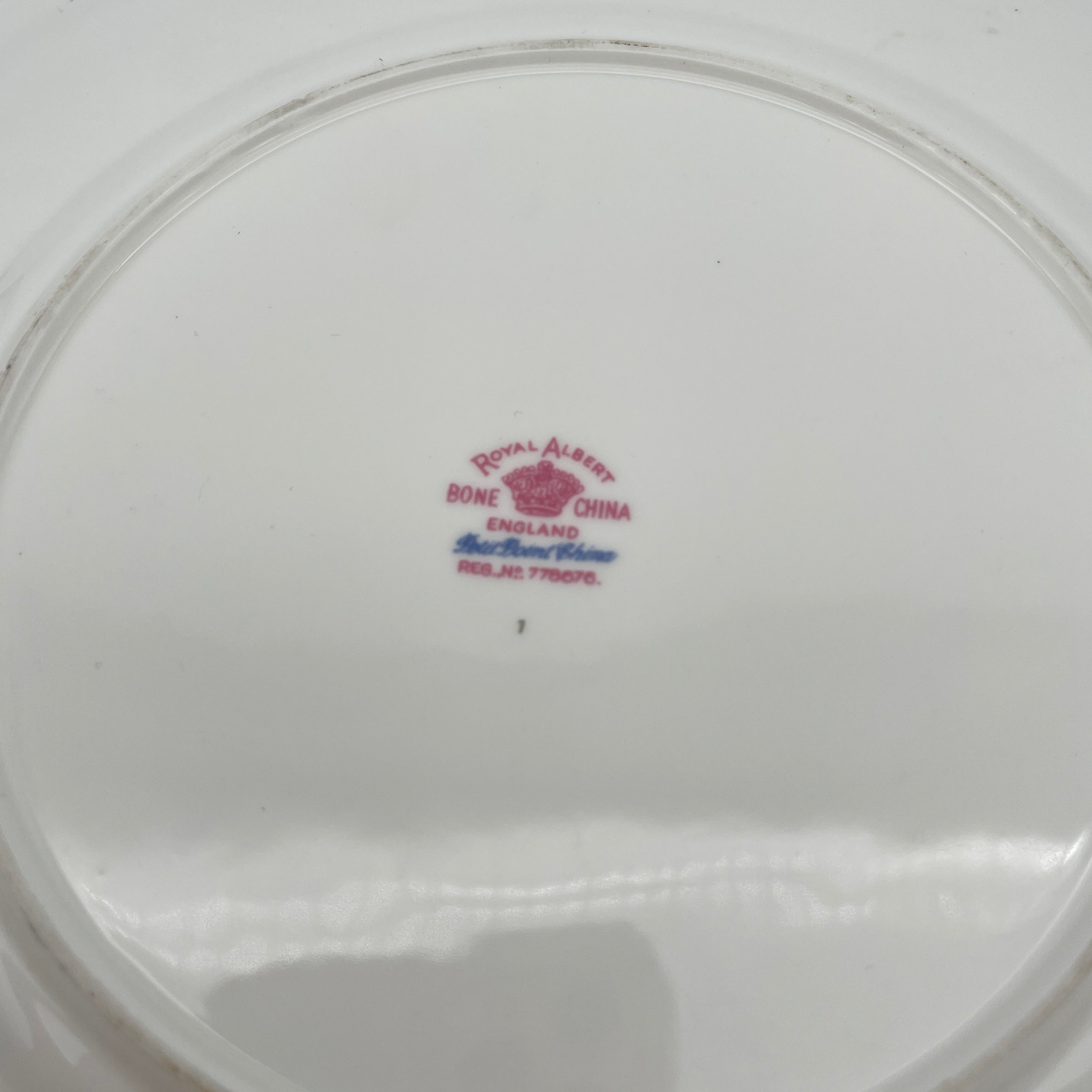 【复古】方形盘子/ Royal Albert / Petit Point /估计1930-70s / Bone China /英国/小波湾风