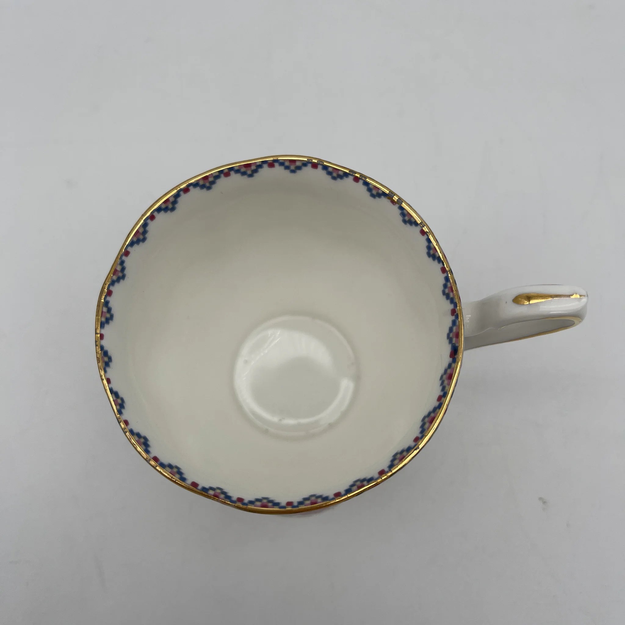【复古】三重奏（茶杯&茶托+甜点盘）2p / Royal Albert / Petit Point /估计1930-70s / Bone China /英国 小波风