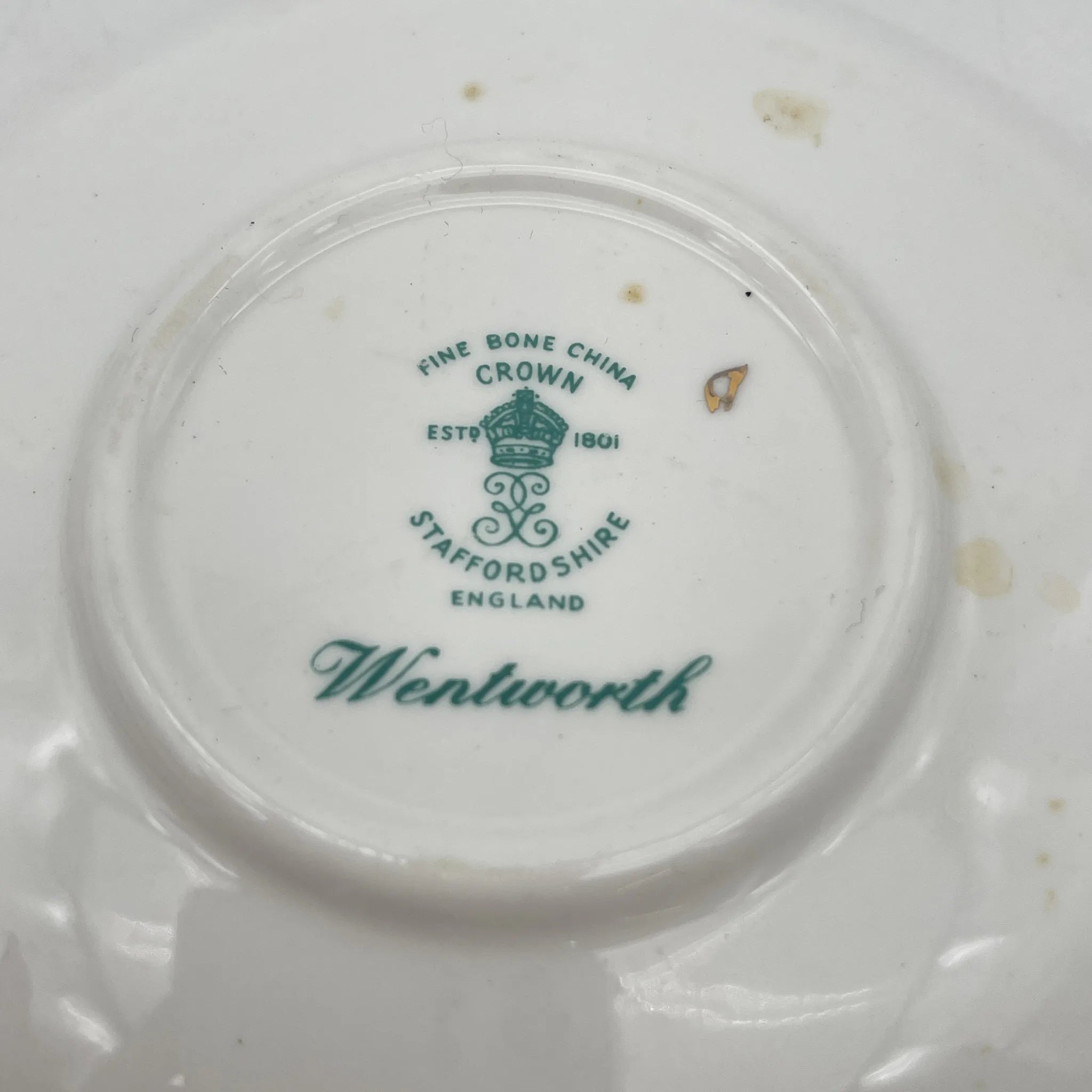 [Vintage] Teacup and saucer 2P / Crown Staffordshire / Estimated 1930-50s / Fine Bone China / England / Rose, scroll