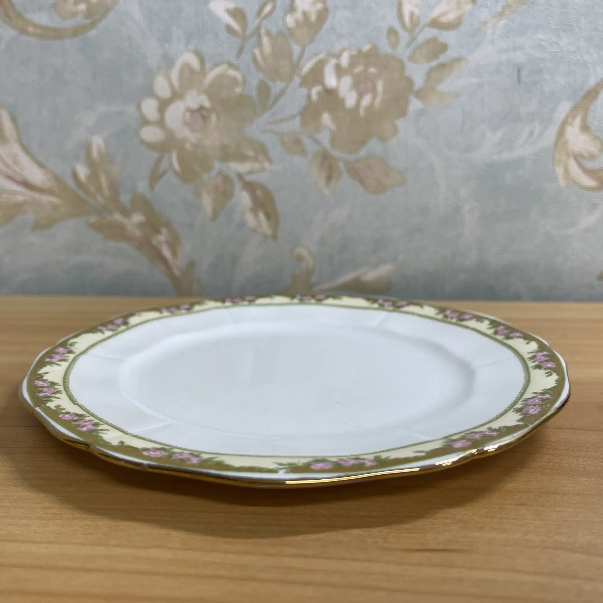 【古董】三叠式+茶托/ E. Hughes / Paladin China /推测20c中期/瓷器/英国/玫瑰