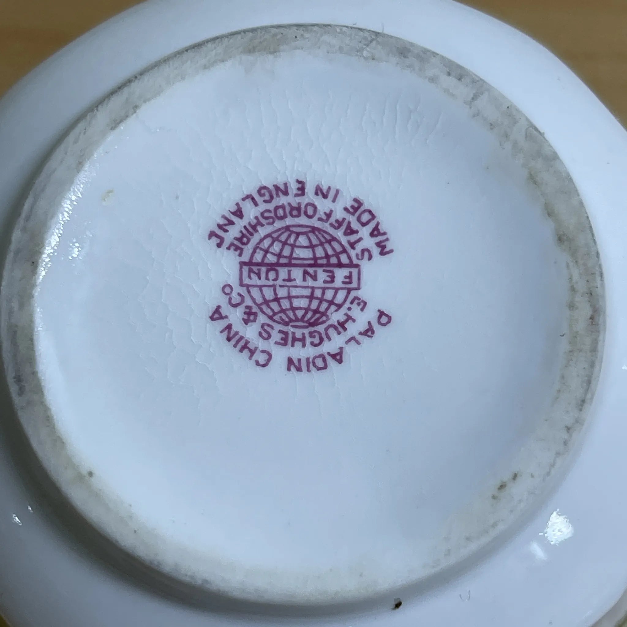 [Antique] Creamer / E. Hughes / Paladin China / Estimated mid-20C / Porcelain / England / Rose