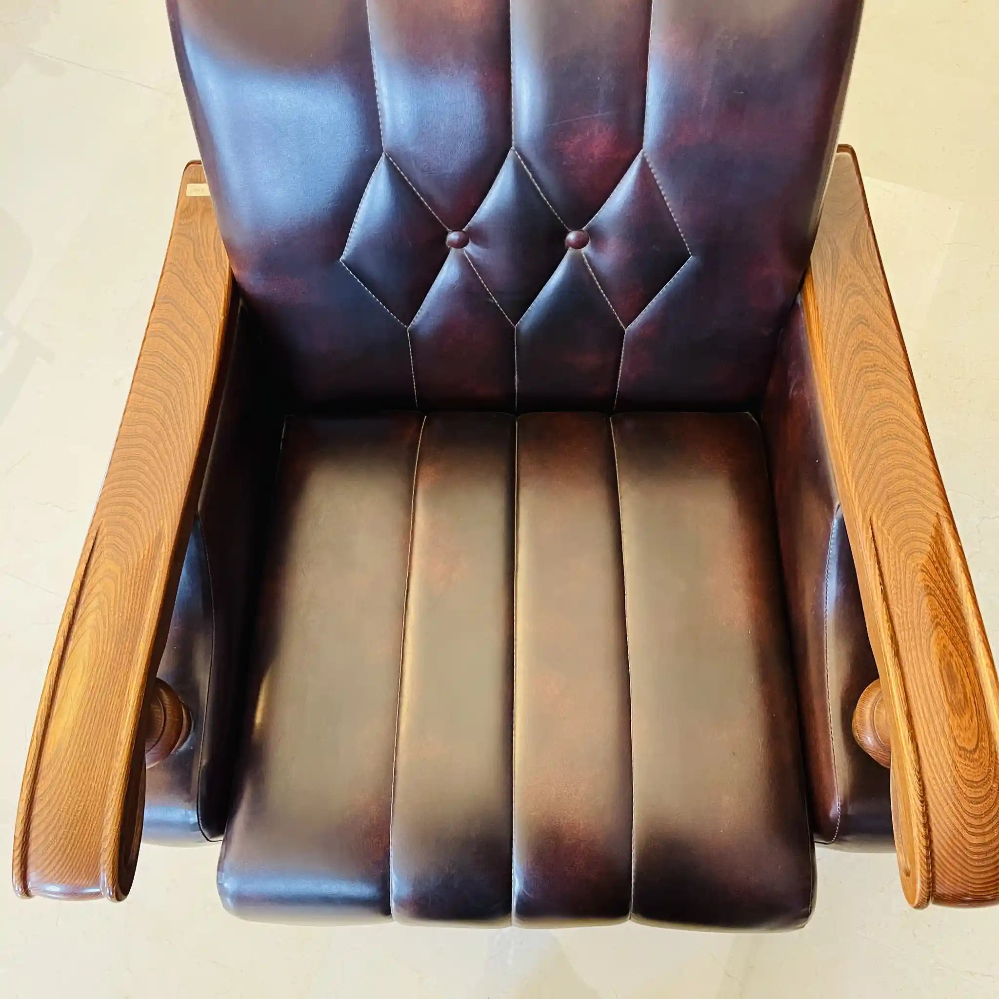 ビンテージ調ソファセット / カリモク / 本革 / 2Pソファ,1Pソファ,ローテーブル