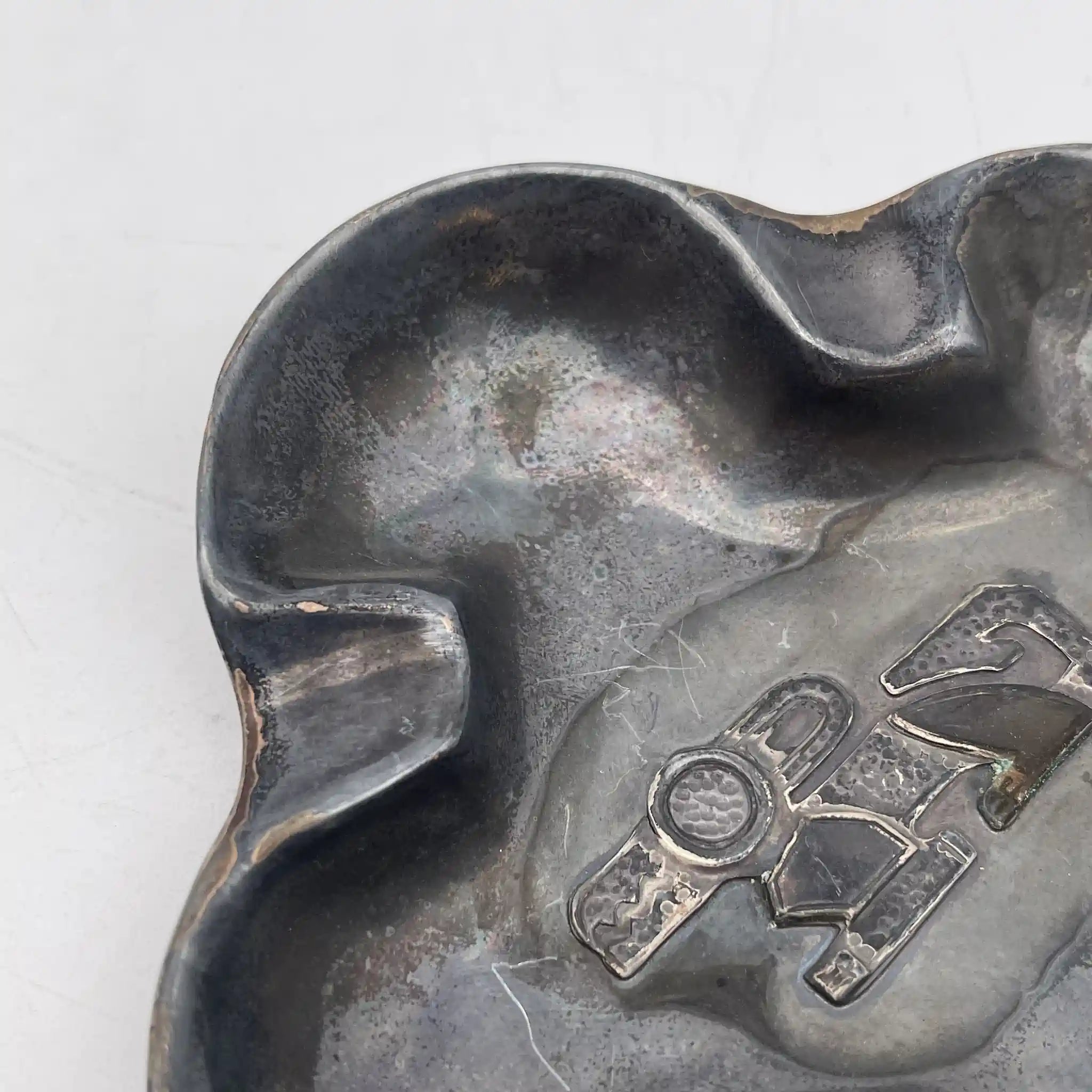 [Vintage] Ashtray / Del Pilar / Estimated 1950-70s / Sterling Silver / Peru