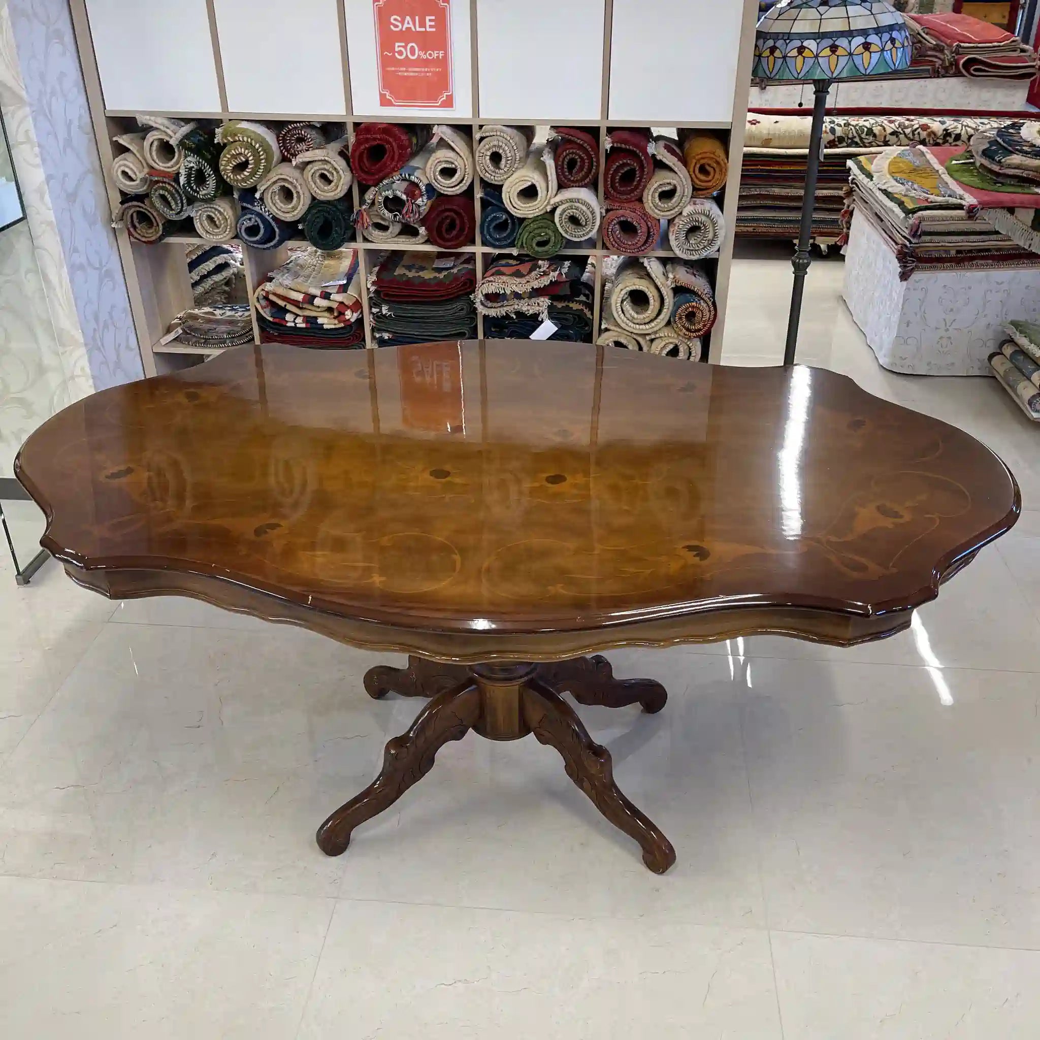 [Antique] Antique Dining Set / Italy / Inlay 