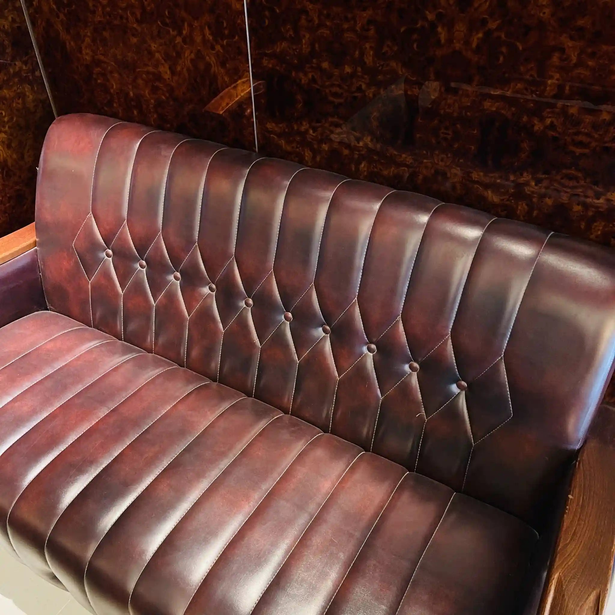 ビンテージ調ソファセット / カリモク / 本革 / 2Pソファ,1Pソファ,ローテーブル