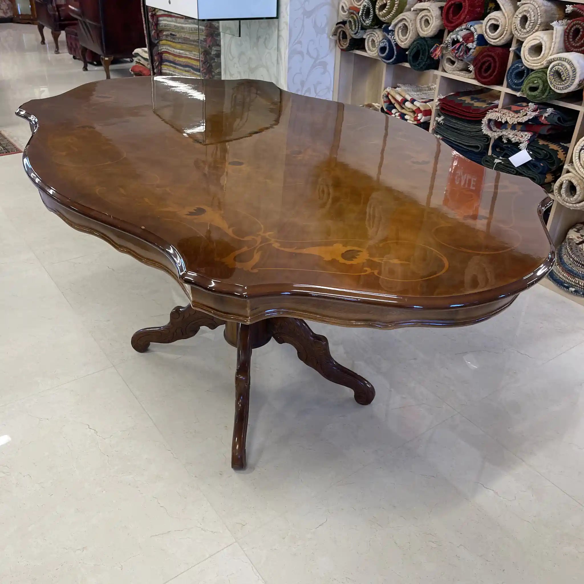 [Antique] Antique Dining Set / Italy / Inlay 