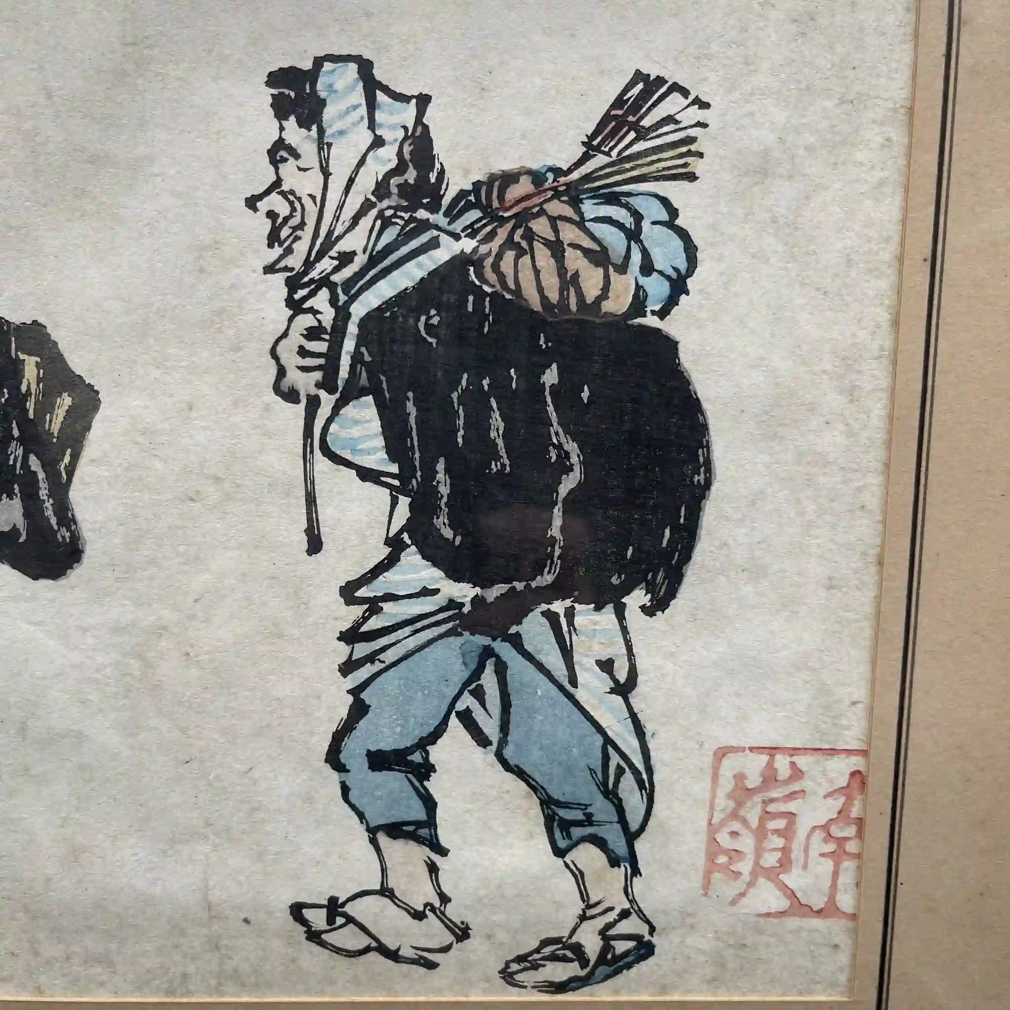 [Antique] Woodblock print / by Suzuki Nanrei / "Shopping at Tori no Ichi" / Late Edo period
