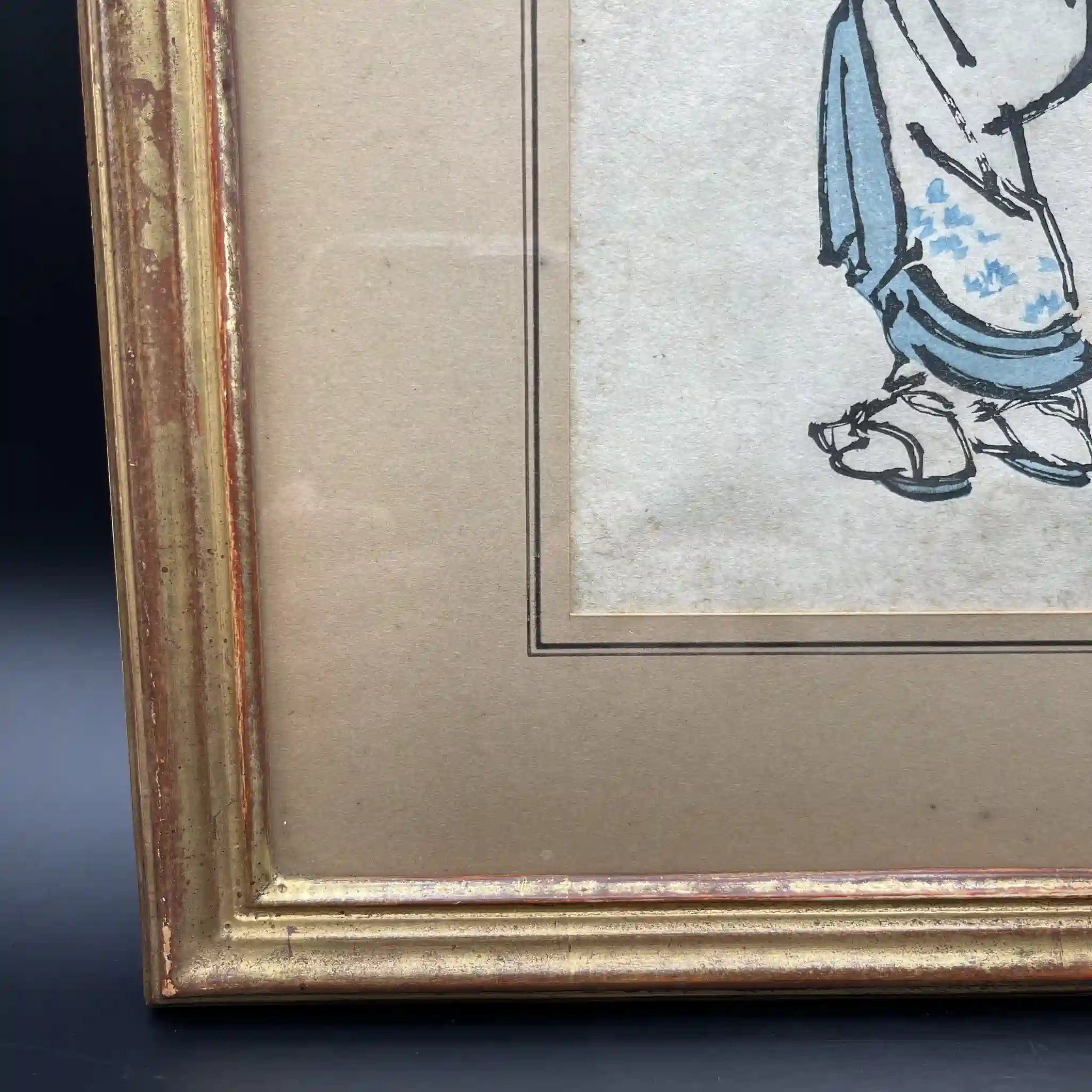 [Antique] Woodblock print / by Suzuki Nanrei / "Shopping at Tori no Ichi" / Late Edo period