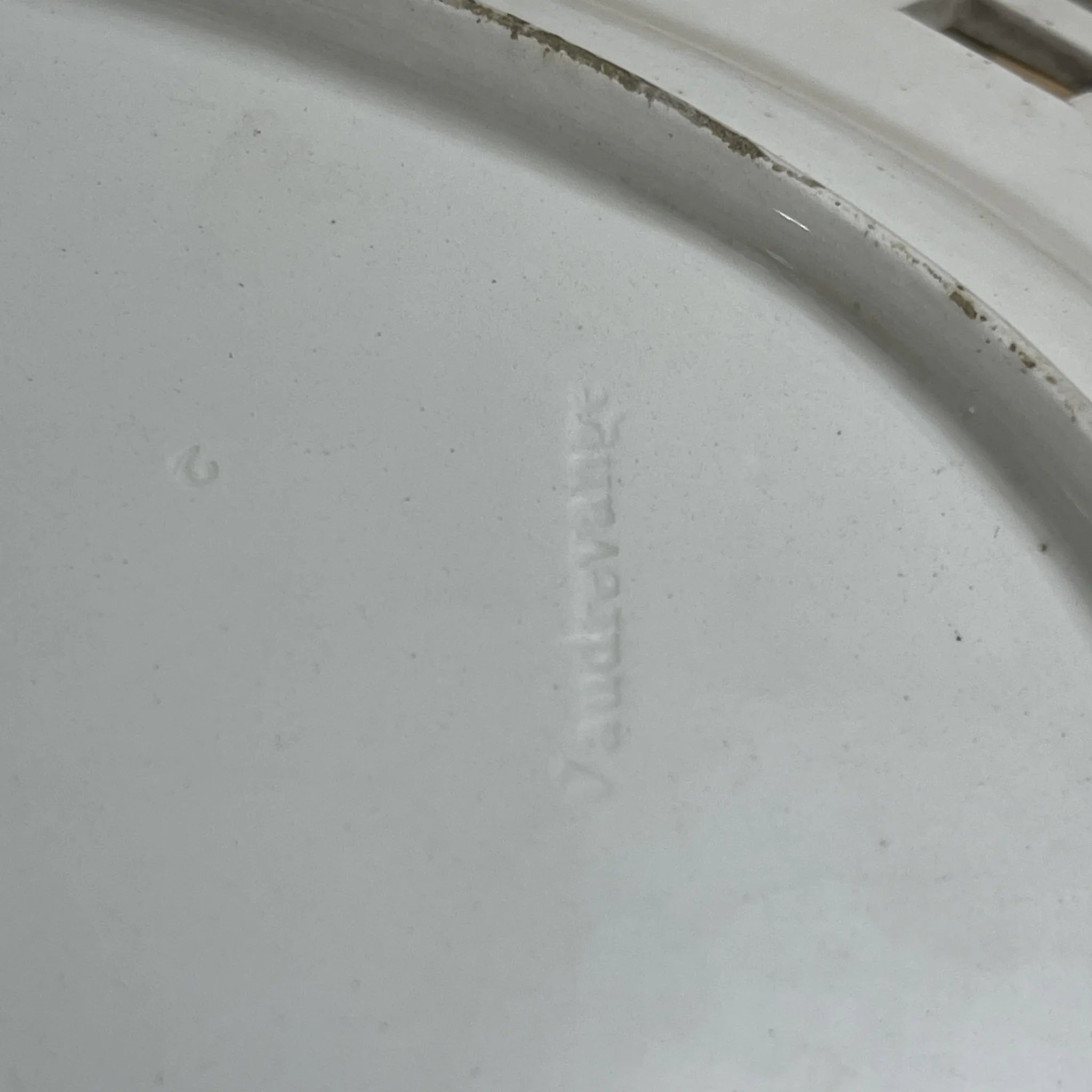 [Antique] Oval platter (large plate) / Vaudrevange / Estimated 19C / Pottery / Germany / Pierced rim