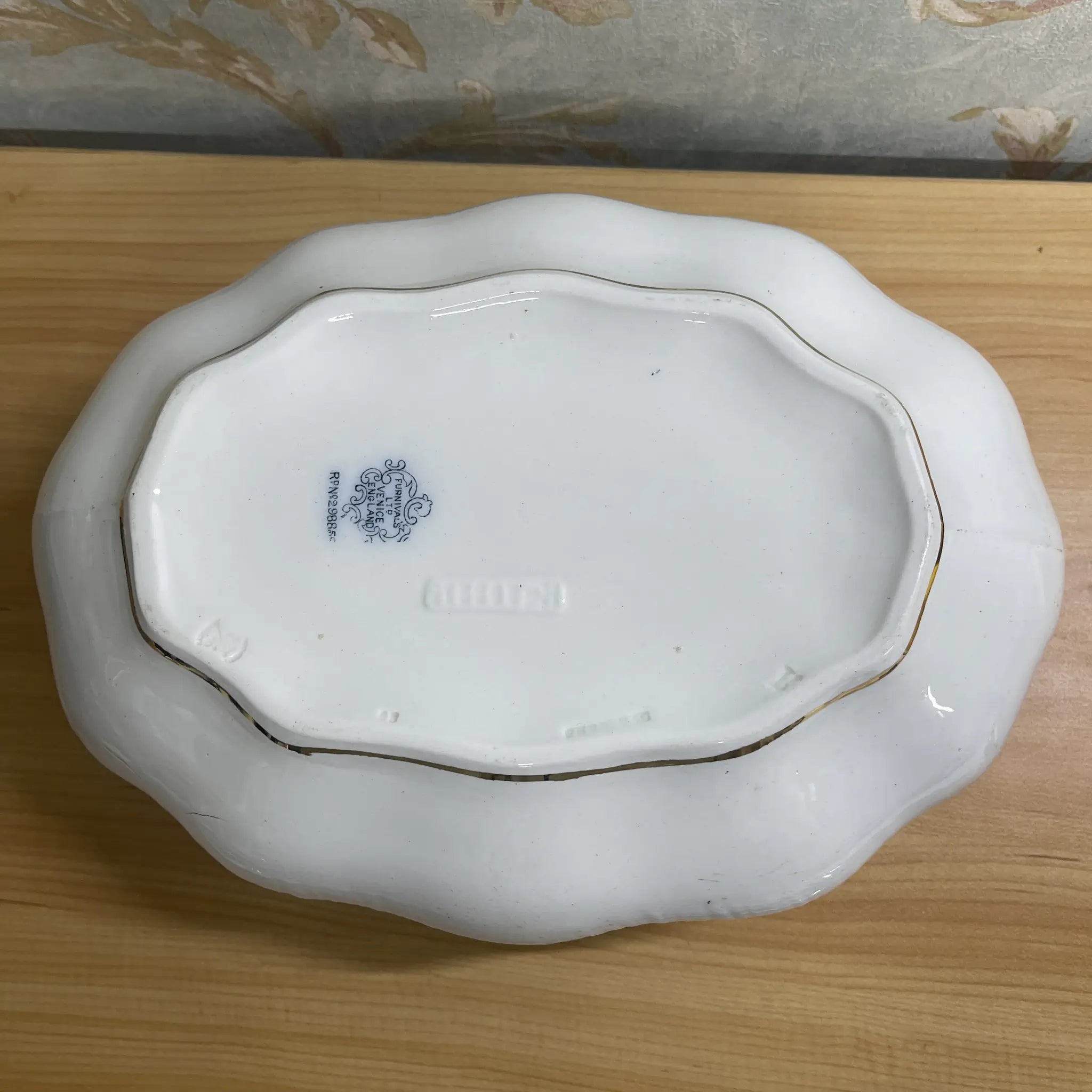 【アンティーク】 スープチューリン+レードル / Furnivals / Venice / 推定1900前後 / 陶器 / イギリス / ロカイユ, スクロール, ラティスワーク