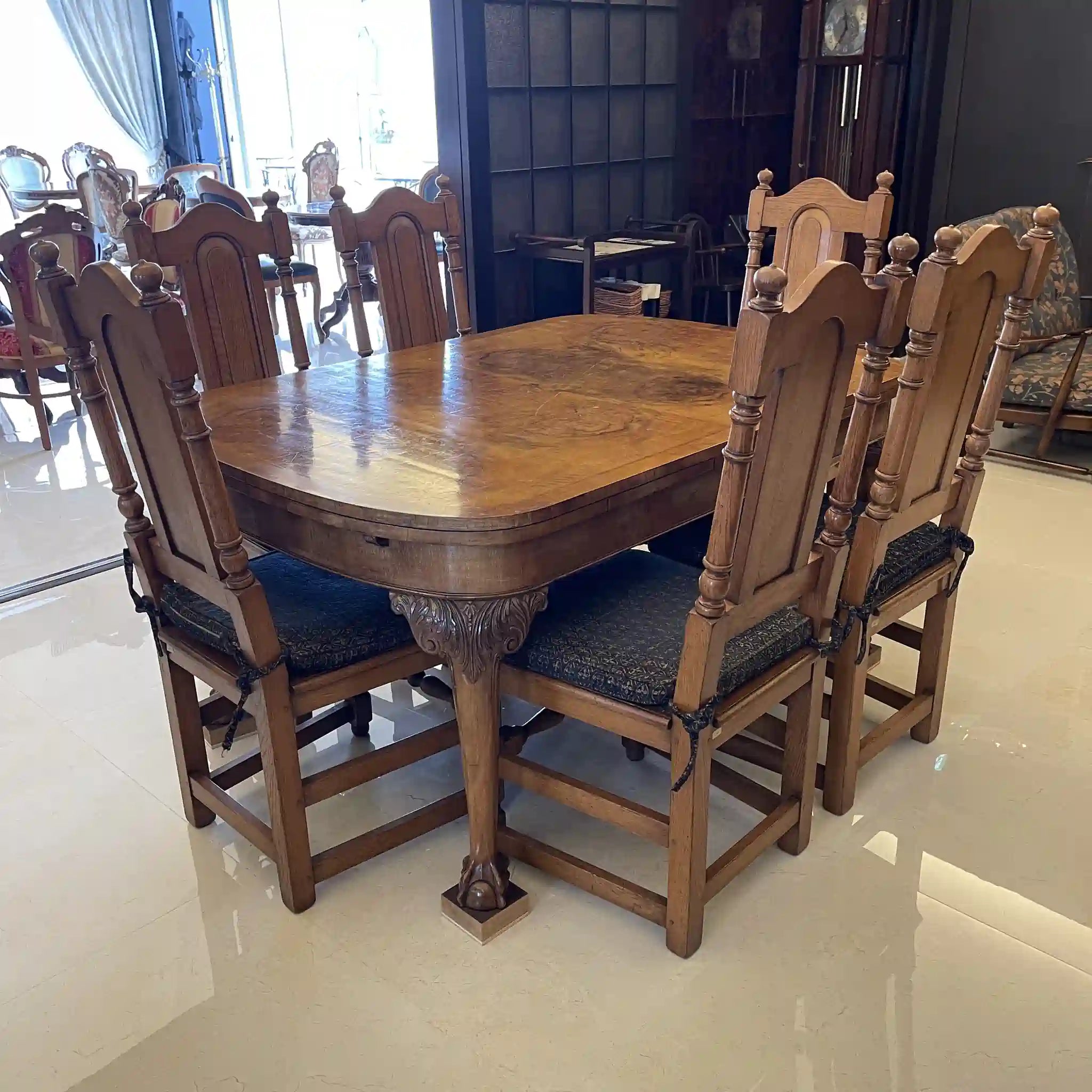 【アンティーク】ダイニングセット / エクステンションテーブル,アームチェア