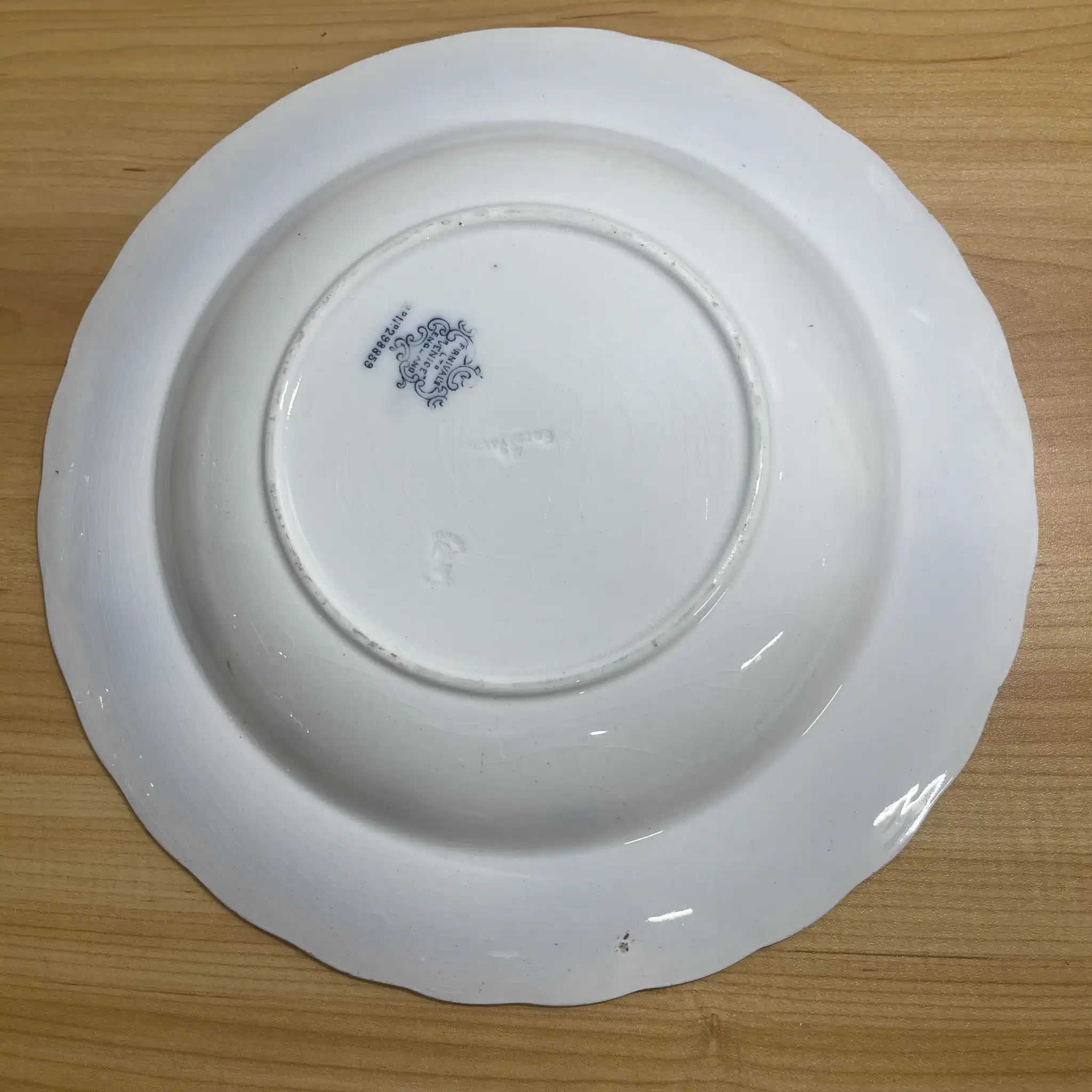 【アンティーク】 スーププレート (深皿) / Furnivals / Venice / 推定1900前後 / 陶器 / イギリス / ロカイユ, スクロール, ラティスワーク