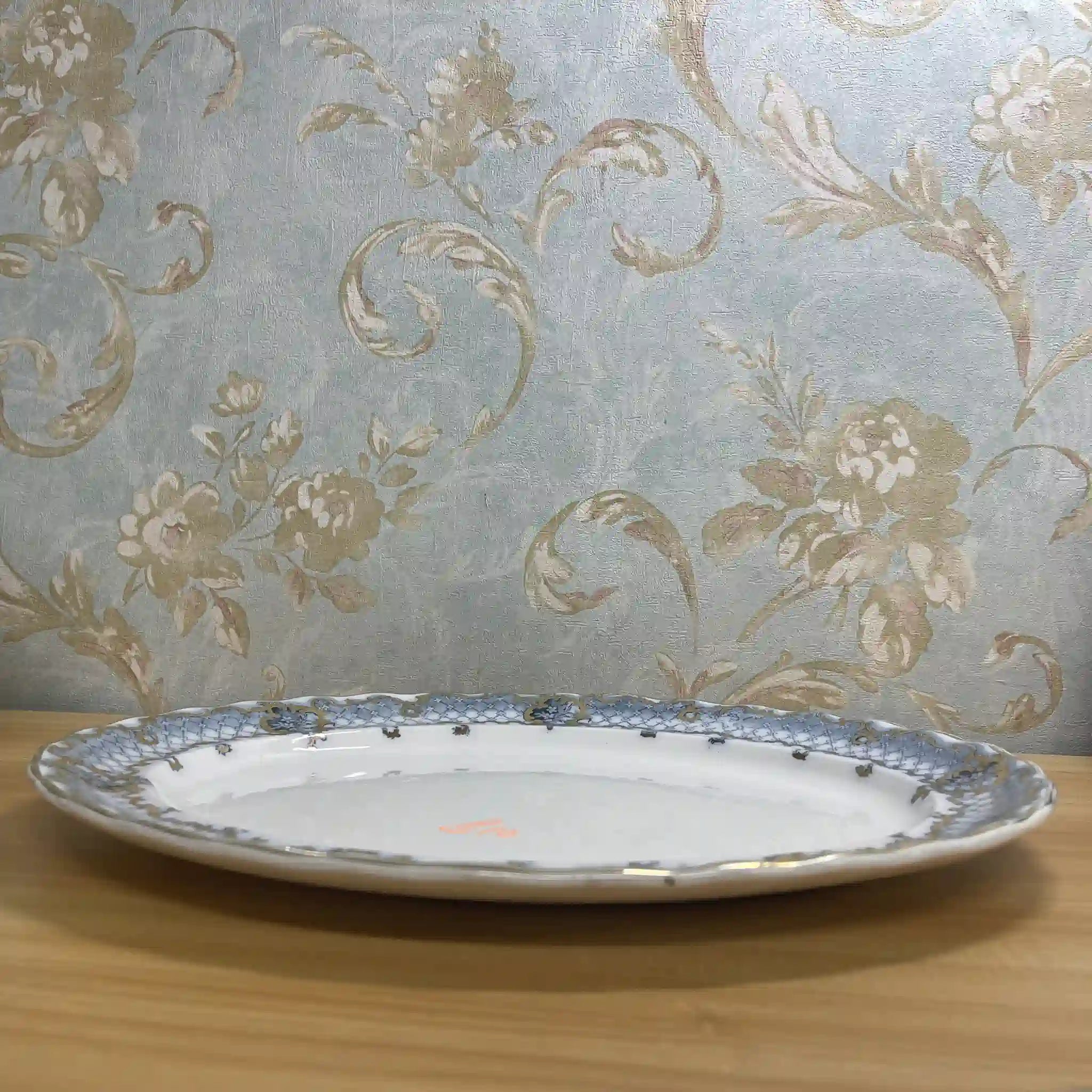 Furnivals / オーバルプラター (大皿) / Venice / 推定1900前後 / 陶器 / イギリス / ロカイユ, スクロール, ラティスワーク / [アンティーク]