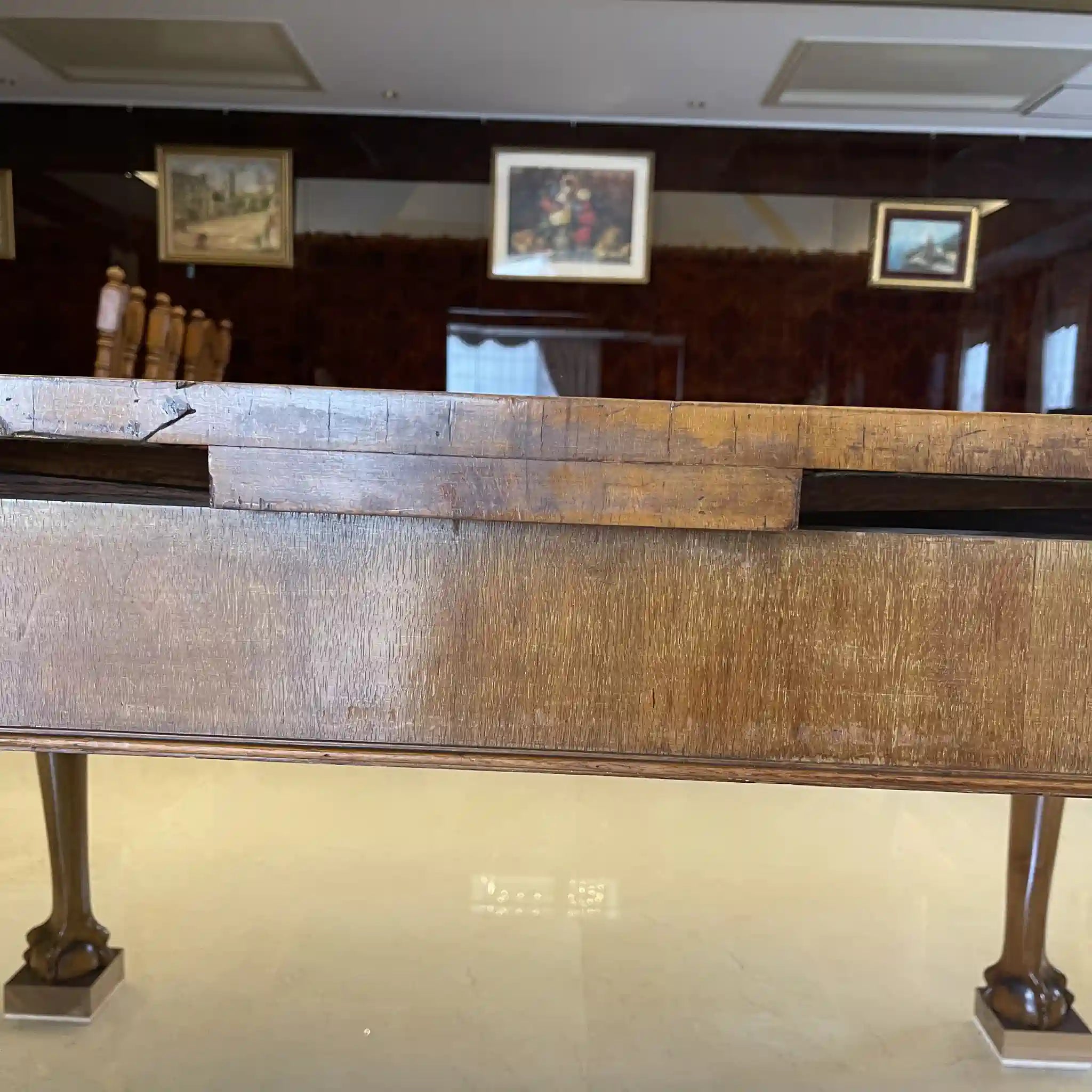 古董餐桌椅套裝/可伸縮餐桌和扶手椅