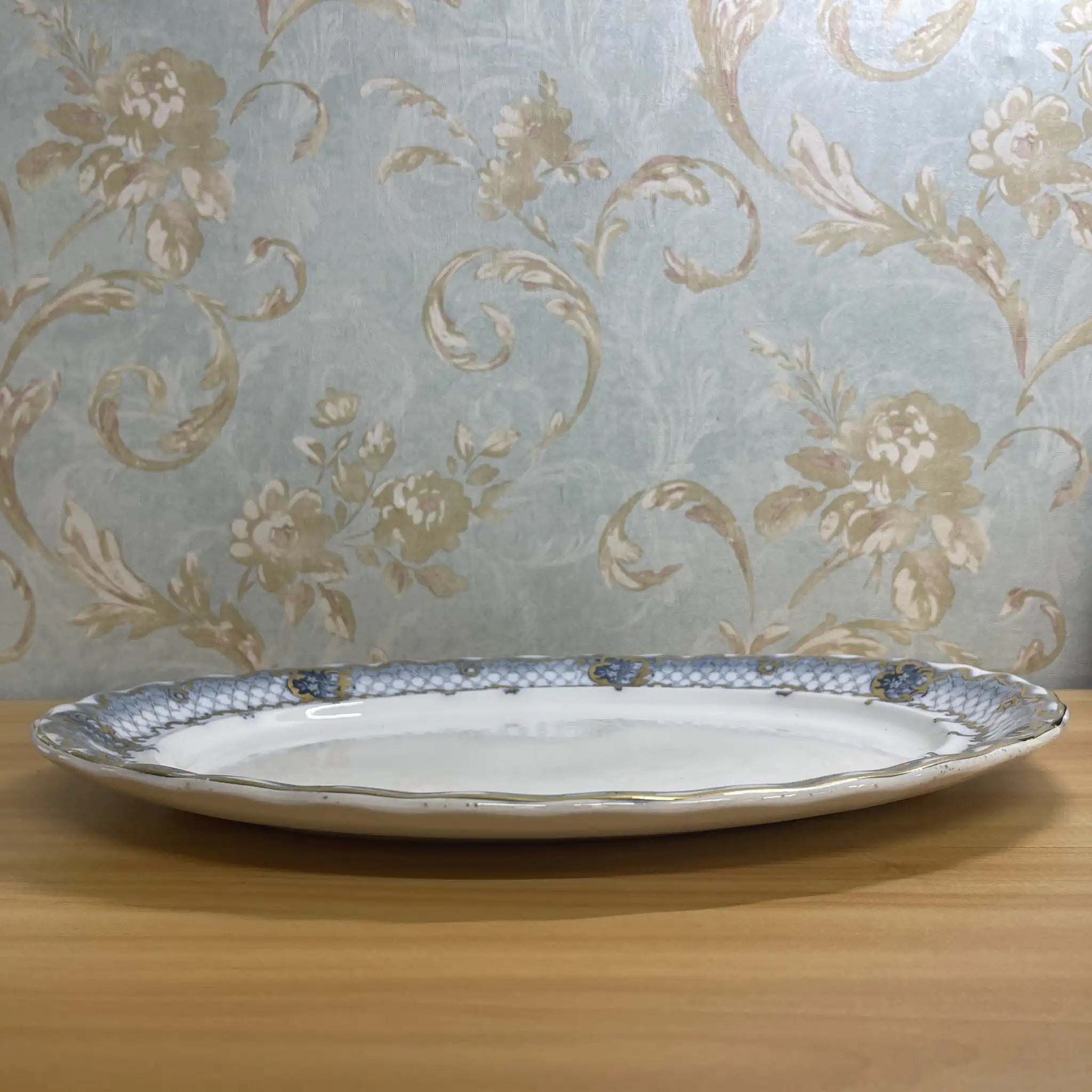 Furnivals / オーバルプラター (大皿) / Venice / 推定1900前後 / 陶器 / イギリス / ロカイユ, スクロール, ラティスワーク / [アンティーク]