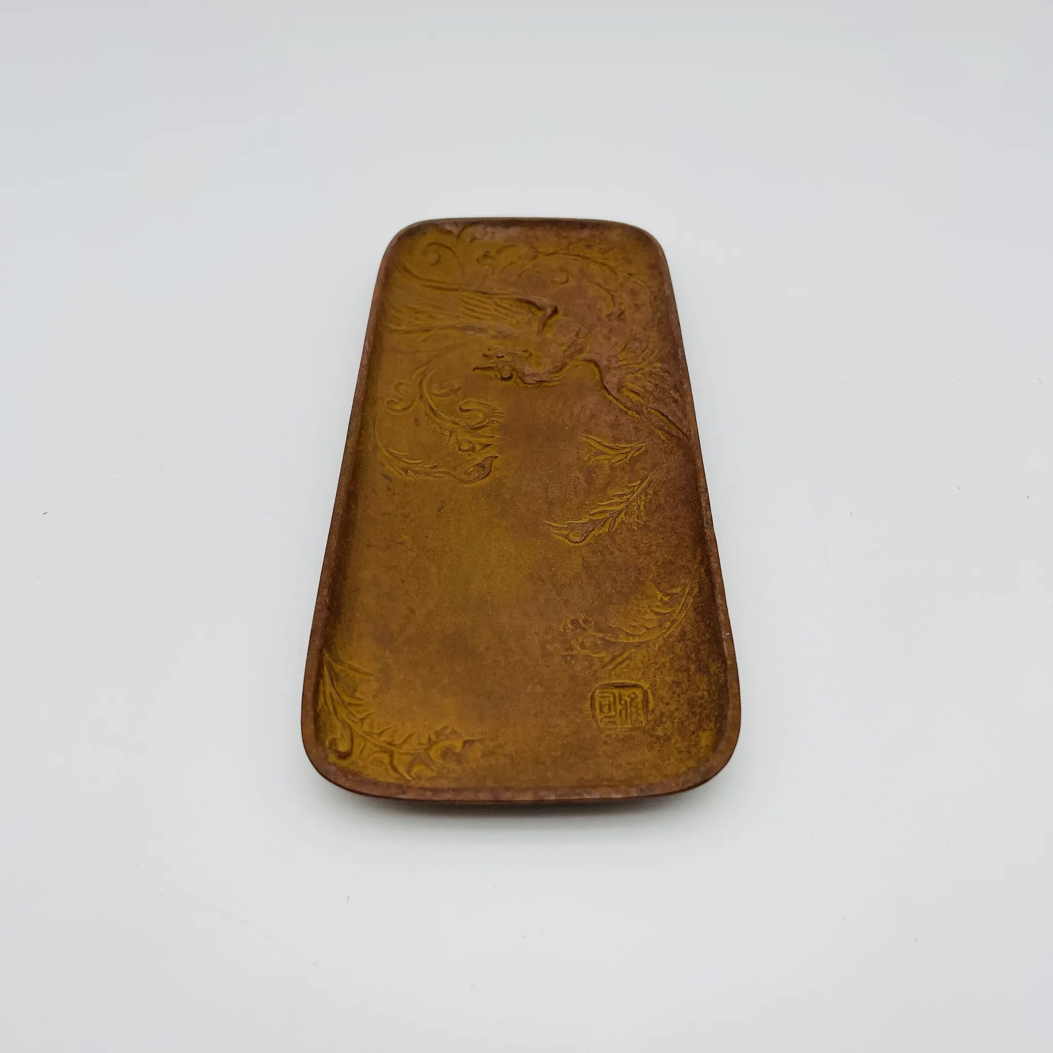 【リユース】 瑞鳥皿 / 名取川雅司 / 高岡銅器 / 銅 / 日本 / 箱付き