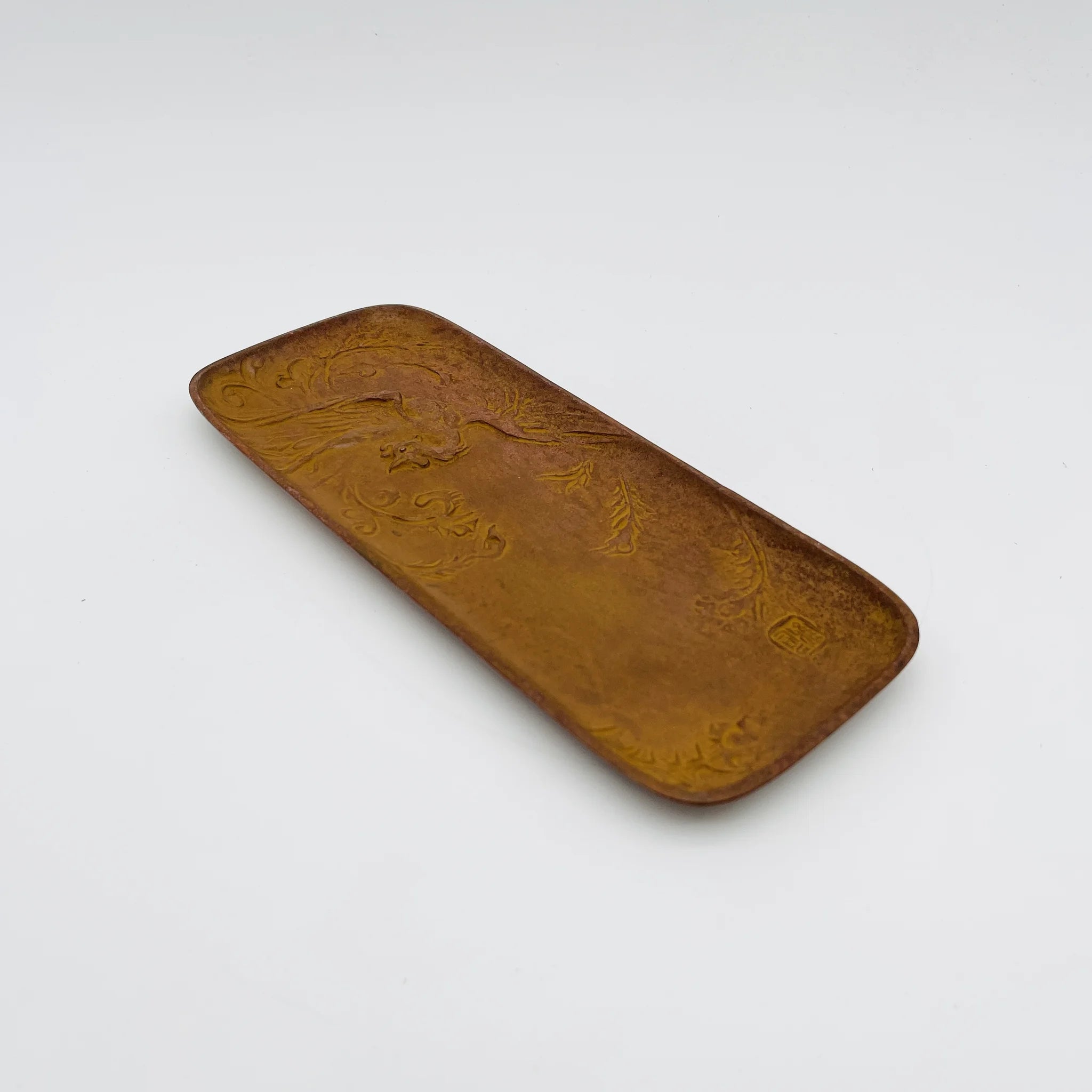 【リユース】 瑞鳥皿 / 名取川雅司 / 高岡銅器 / 銅 / 日本 / 箱付き