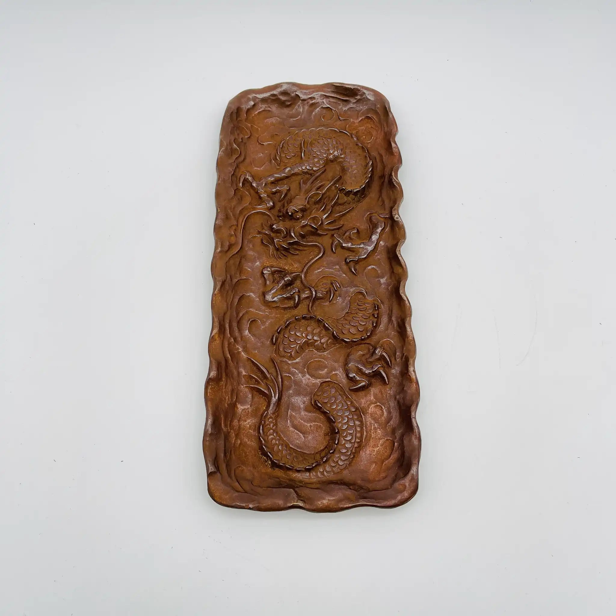 【リユース】 雲龍皿 / 二上常太郎 / 高岡銅器 / 銅 / 日本 / 箱付き