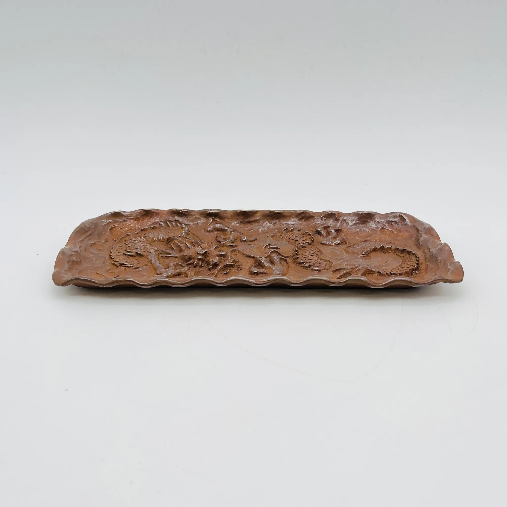 【リユース】 雲龍皿 / 二上常太郎 / 高岡銅器 / 銅 / 日本 / 箱付き