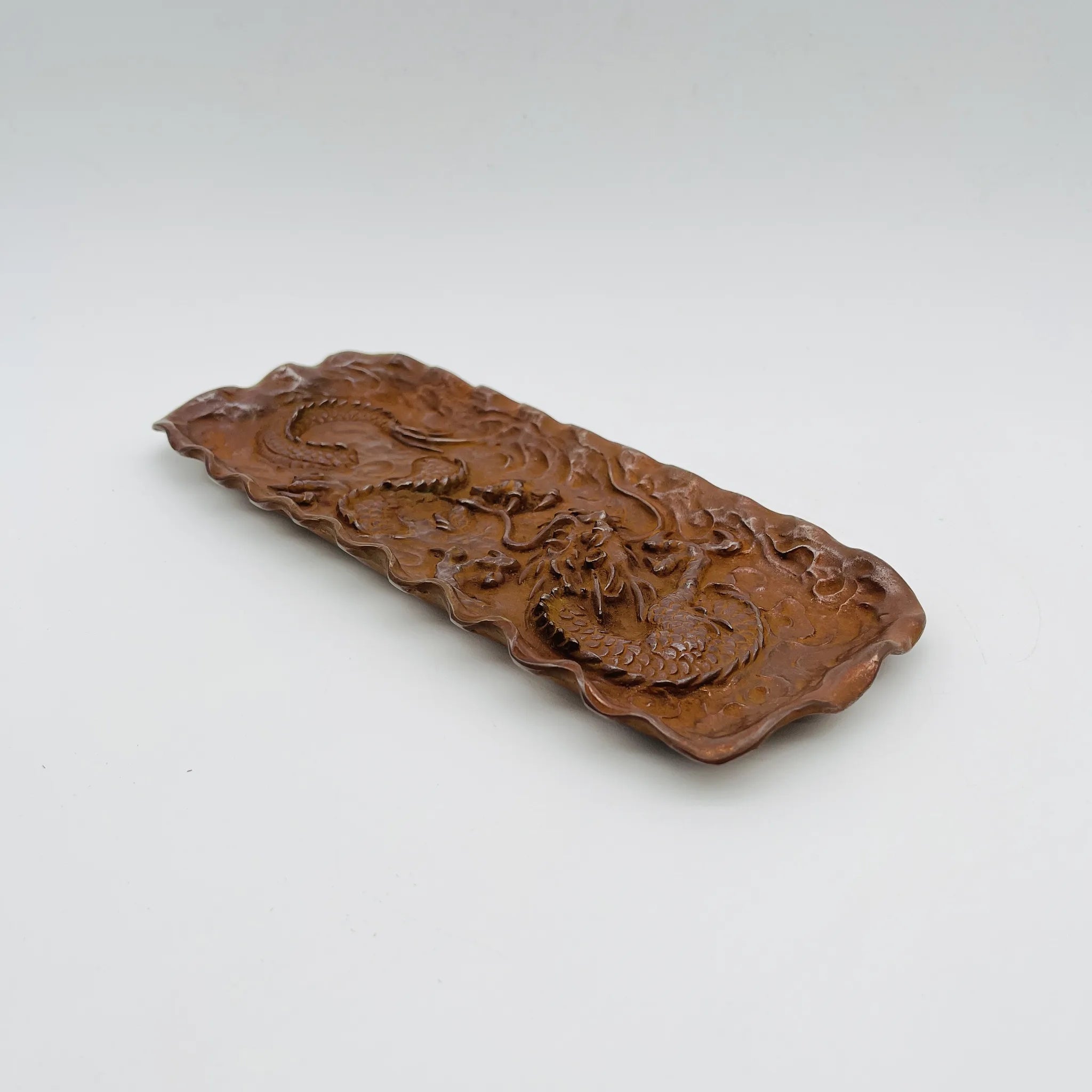 【リユース】 雲龍皿 / 二上常太郎 / 高岡銅器 / 銅 / 日本 / 箱付き