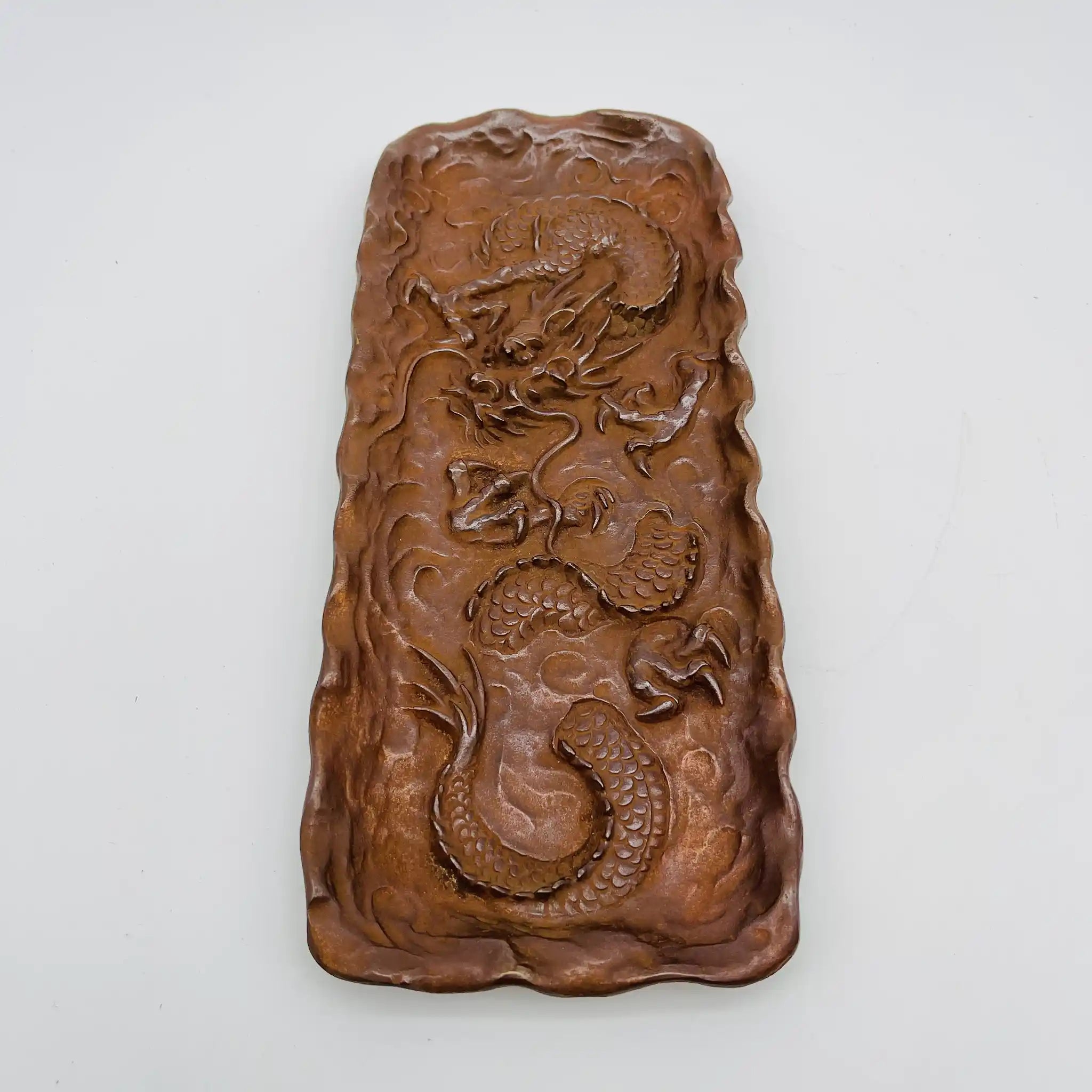 【リユース】 雲龍皿 / 二上常太郎 / 高岡銅器 / 銅 / 日本 / 箱付き