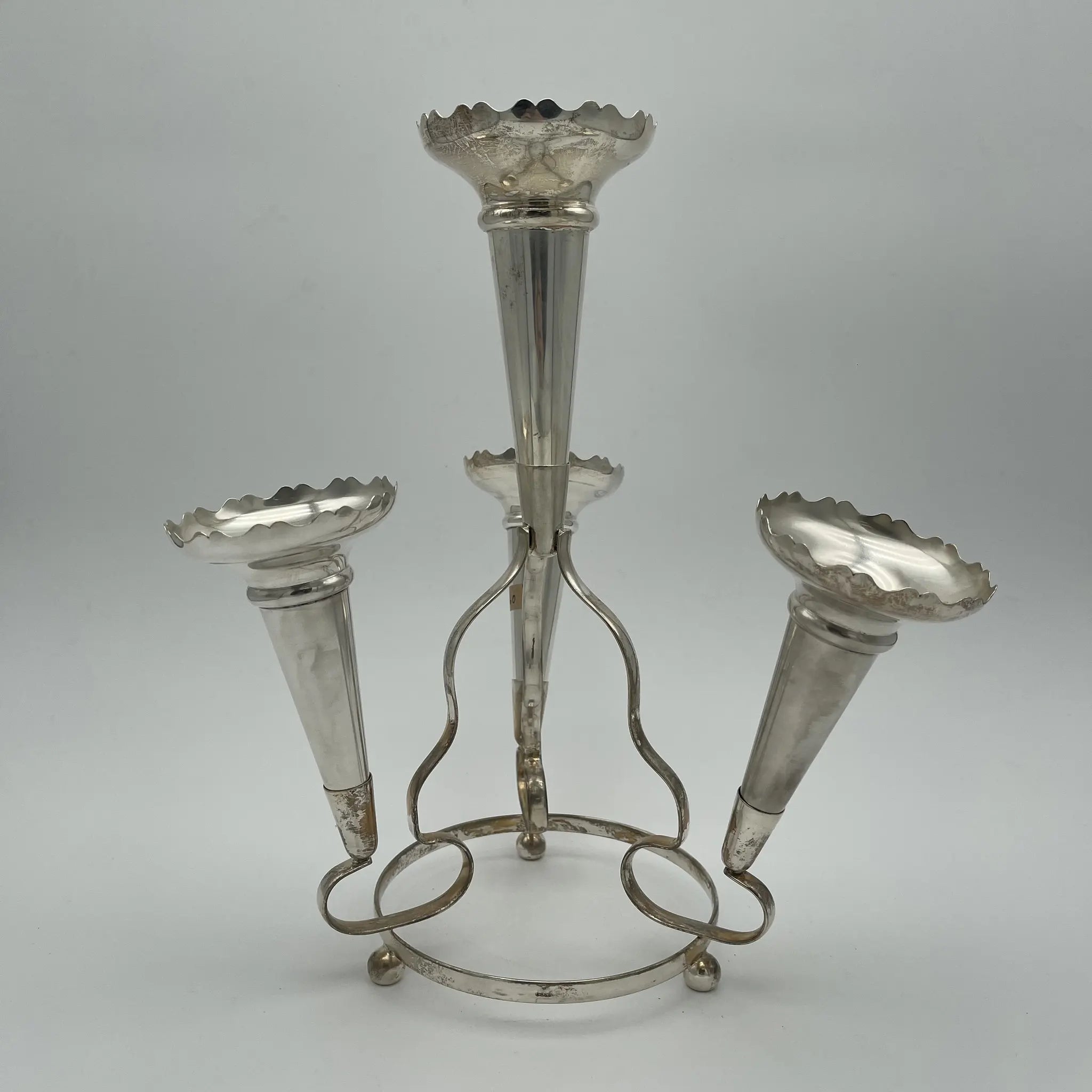 【ビンテージ】 イパーン / 推定1920年〜1950年頃 / シルバープレート(銀メッキ) / イギリス / センターピース,花器, 卓上装飾品