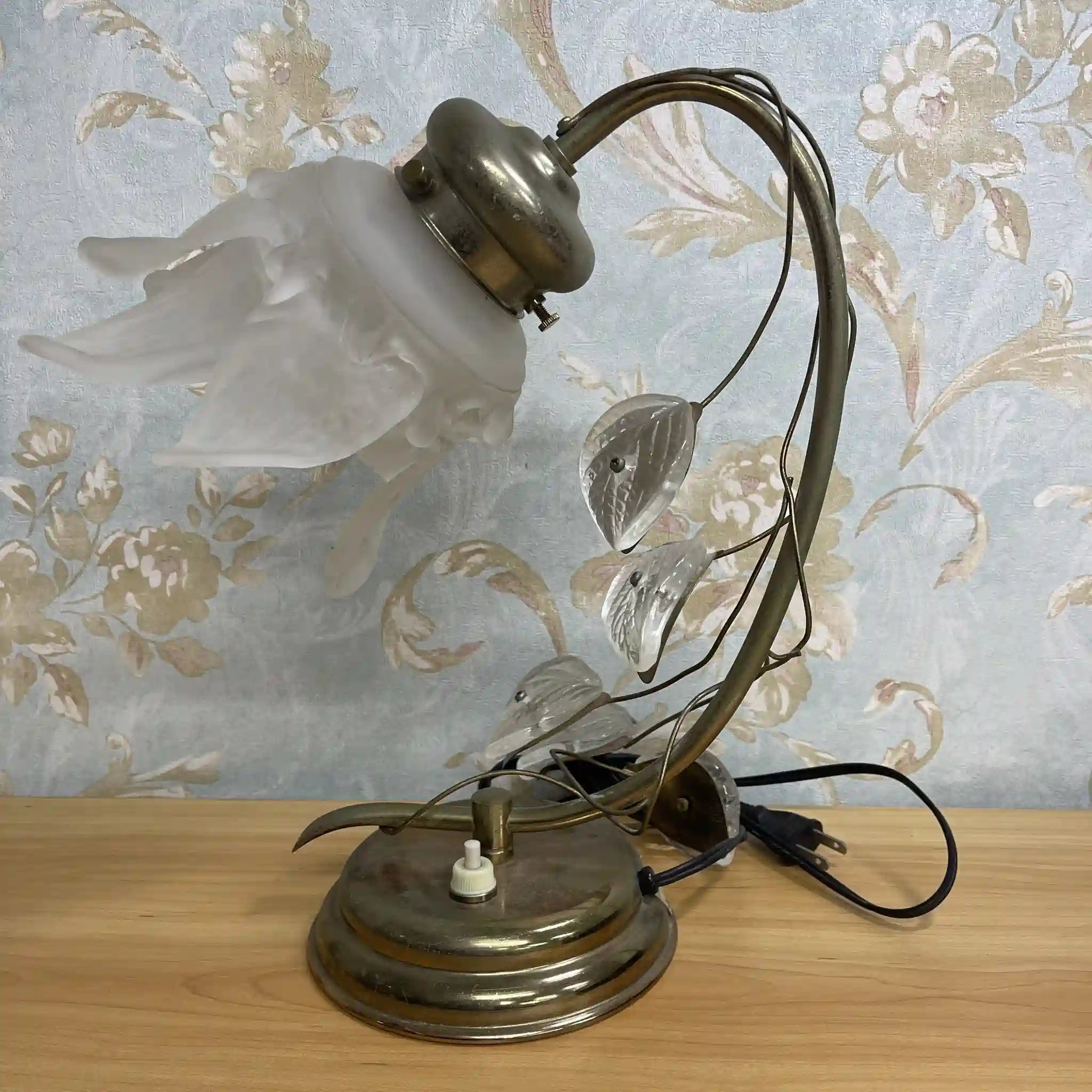 【ビンテージ】 テーブルランプ / 推定1970-80s / ガラス / 日本