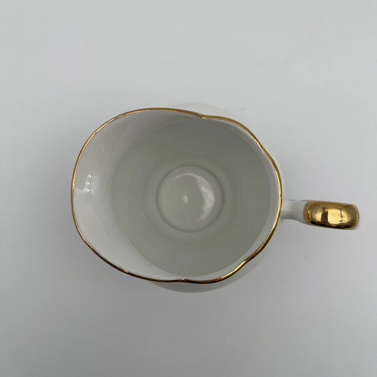 SALISBIRY（索尔兹伯里）/牛奶壶/ 1940年代后期~ 1950年代左右/ Bone China /英国/ 金彩，淡蓝色，金彩装饰，阿拉伯金彩冻结图案，蚀刻/[复古]