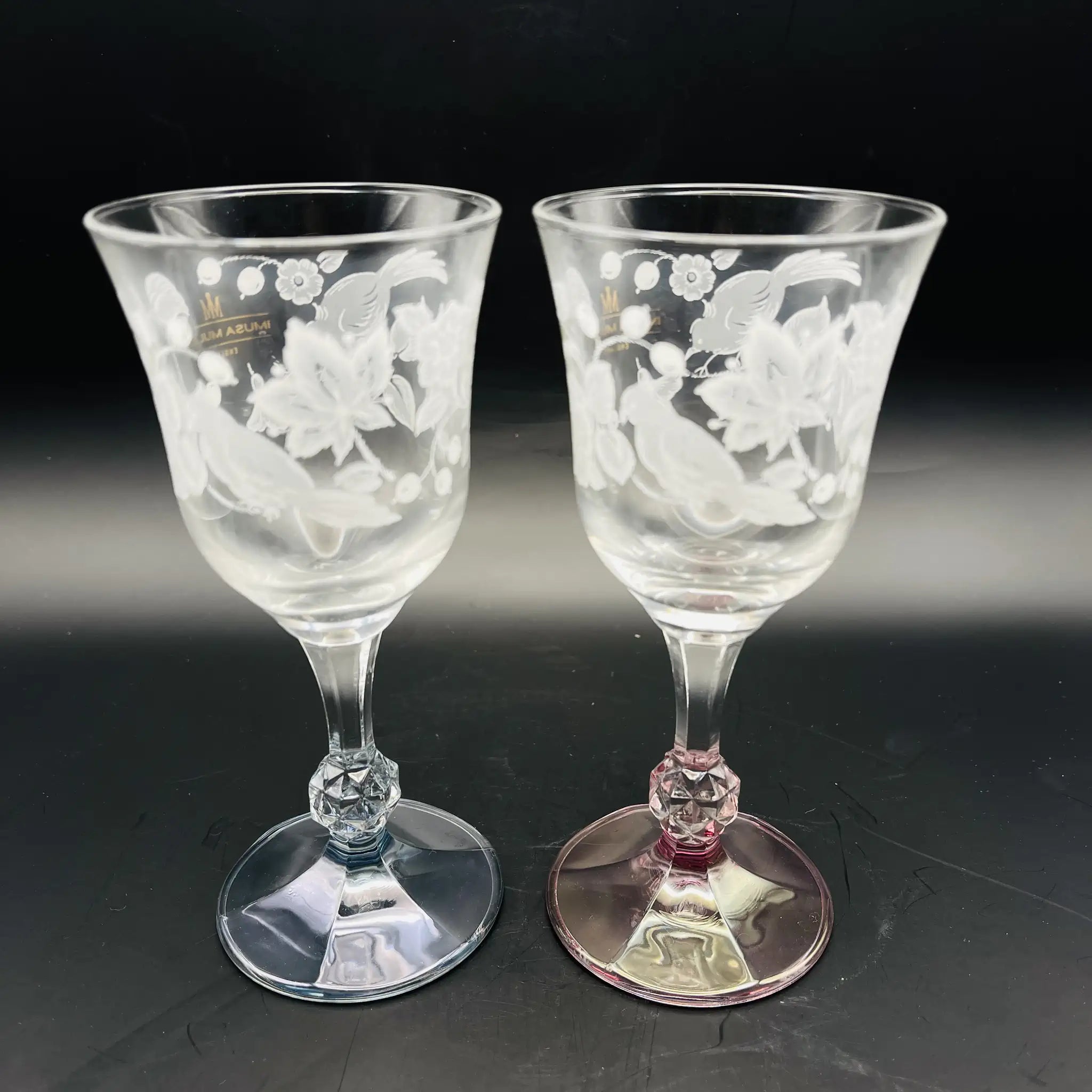 【リユース】 ペアワイングラス / IMUSA MULÉRU (イムサ ミュレール) / イギリス / 未使用 / 箱付き