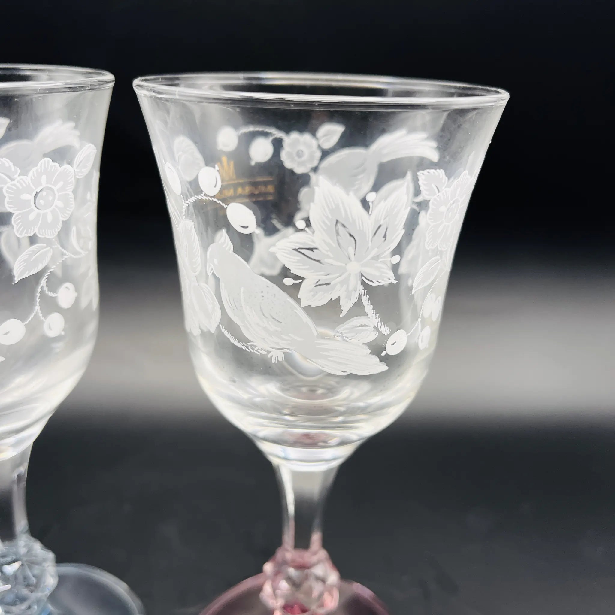 【リユース】 ペアワイングラス / IMUSA MULÉRU (イムサ ミュレール) / イギリス / 未使用 / 箱付き